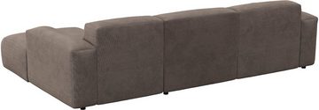 FLEXLUX Ecksofa Lucera Chaislongue + 2,5 Sitzer, modern & anschmiegsam, Kaltschaum, Stahl-Wellenunterfederung