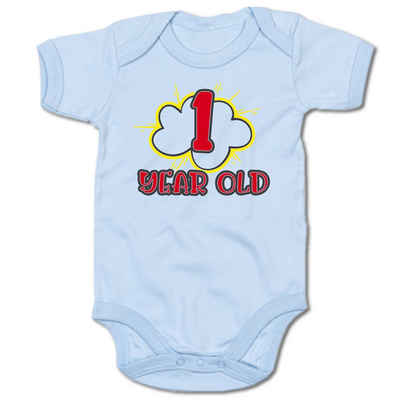 G-graphics Kurzarmbody 1 Year old Baby Body mit Spruch / Sprüche / Print / Motiv