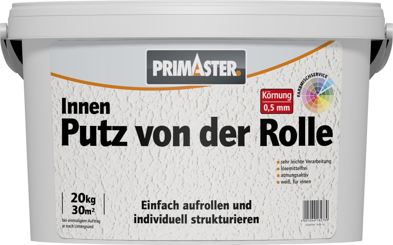Primaster Gips-Kalk-Putz Primaster Putz von der Rolle 20 kg 0,5 mm Körnung