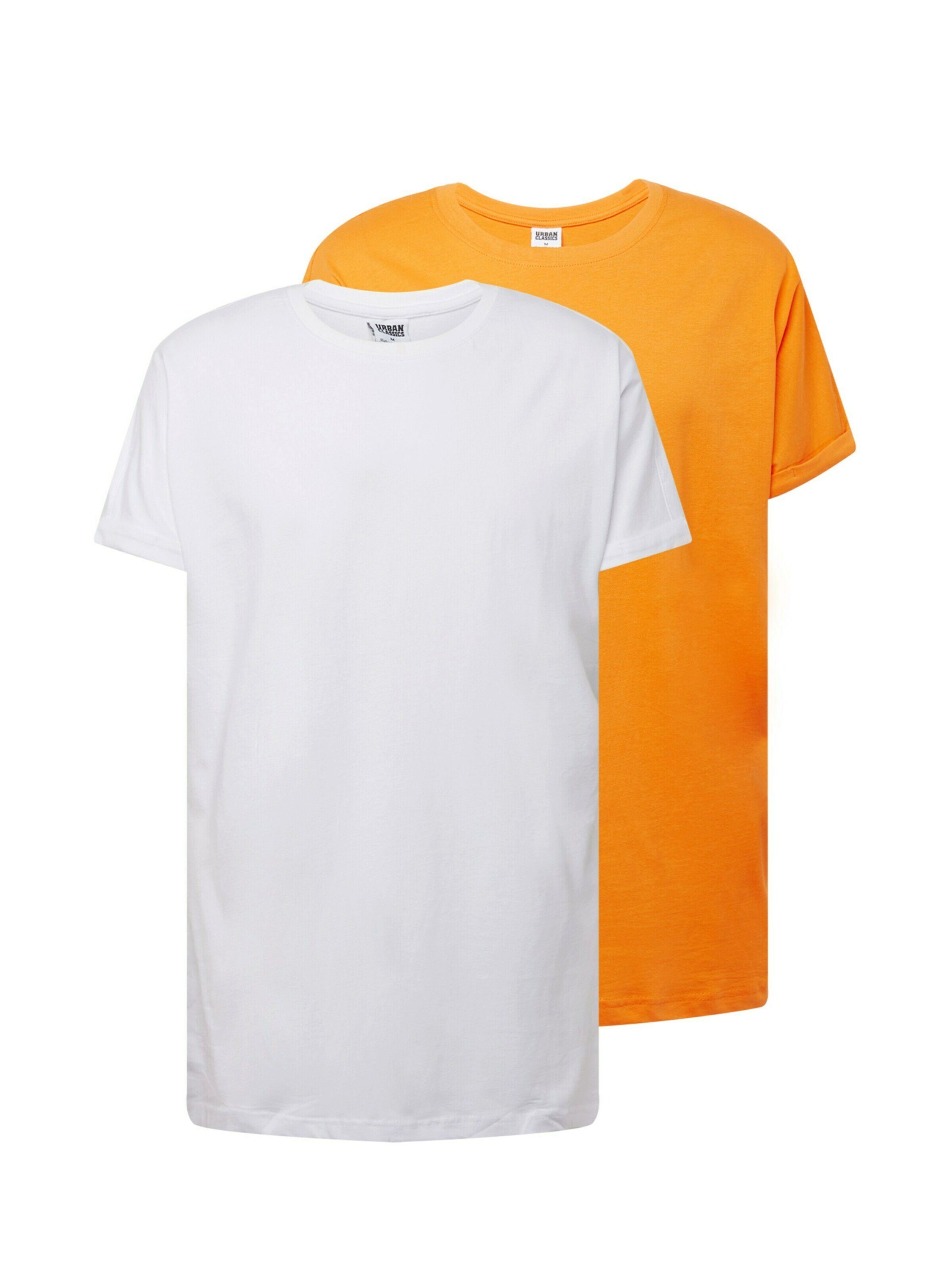 URBAN CLASSICS T-Shirt (2-tlg) white+mandarin