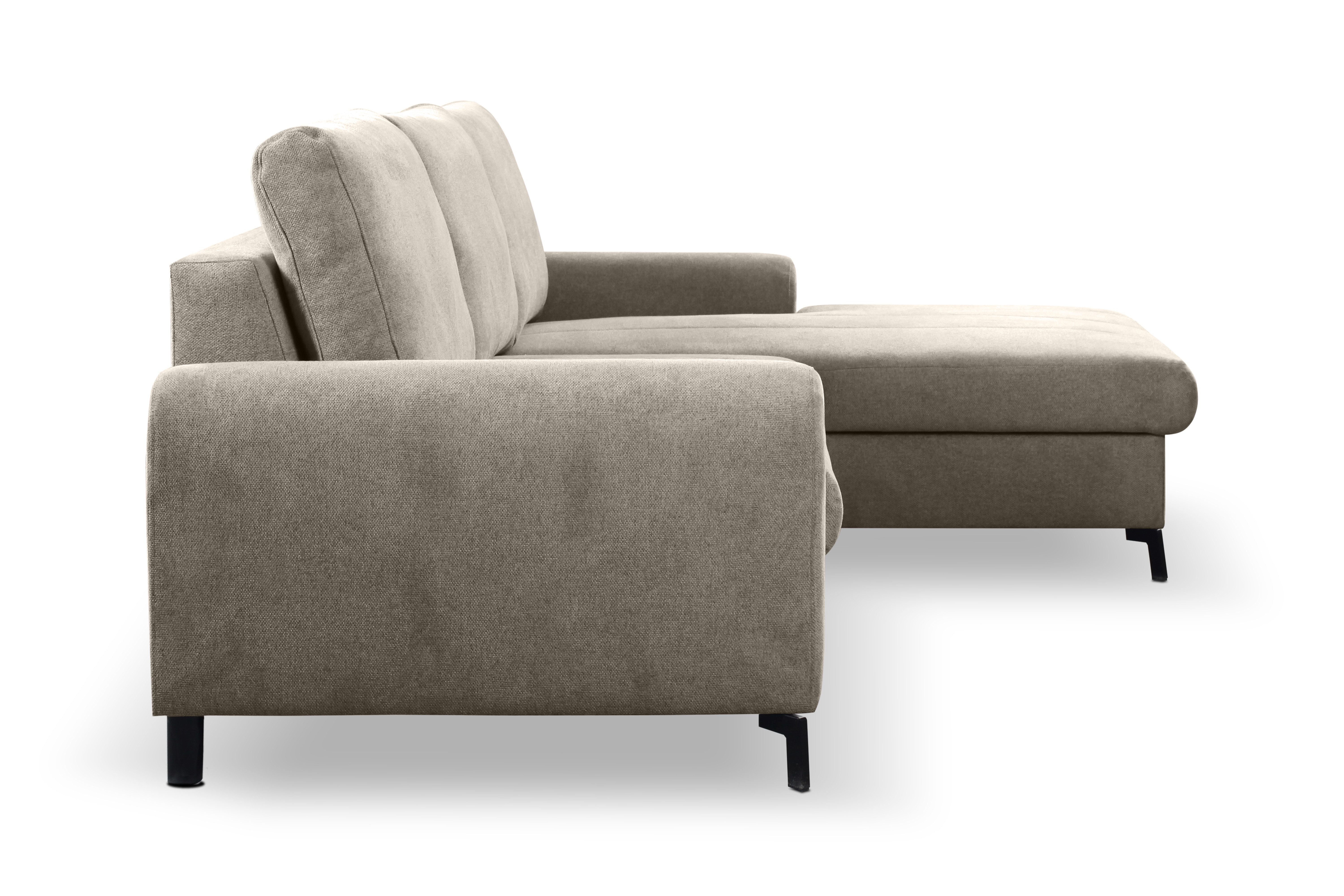 Goldstoff Ecksofa L-Form mit Schlaffunktion und Bettkasten Schlafsofa Couch, Moderne Couch - L Form 1 Teile, Modernes Sofa L als Schlafsofa Ecksofa mit Bettkasten und Bezug