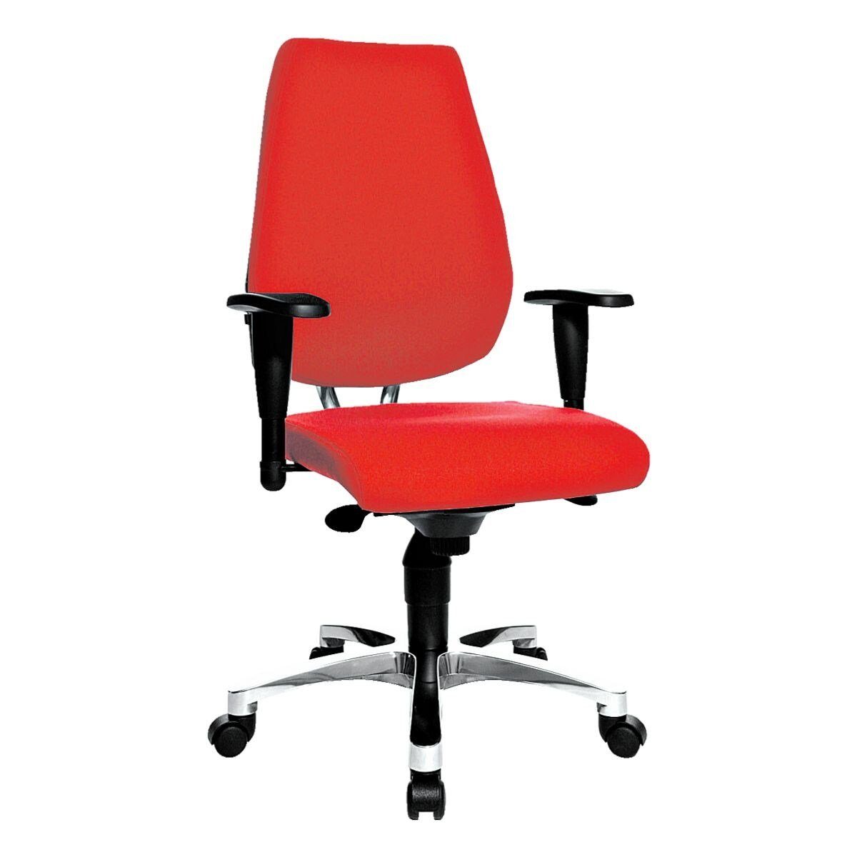 TOPSTAR Schreibtischstuhl Sitness 30, mit Armlehnen, Flachsitz und Body-Balance-Tec rot