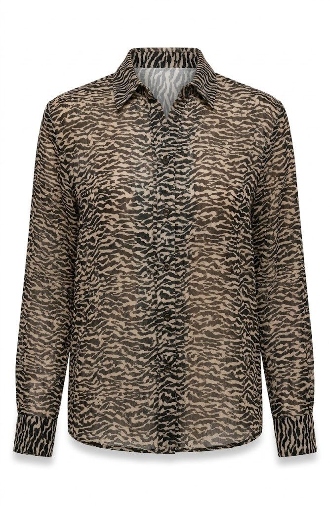 Freeman T. Porter Hemdbluse Chickya Desert Wave Bluse - Bluse Damen - Langarmbluse gemustert