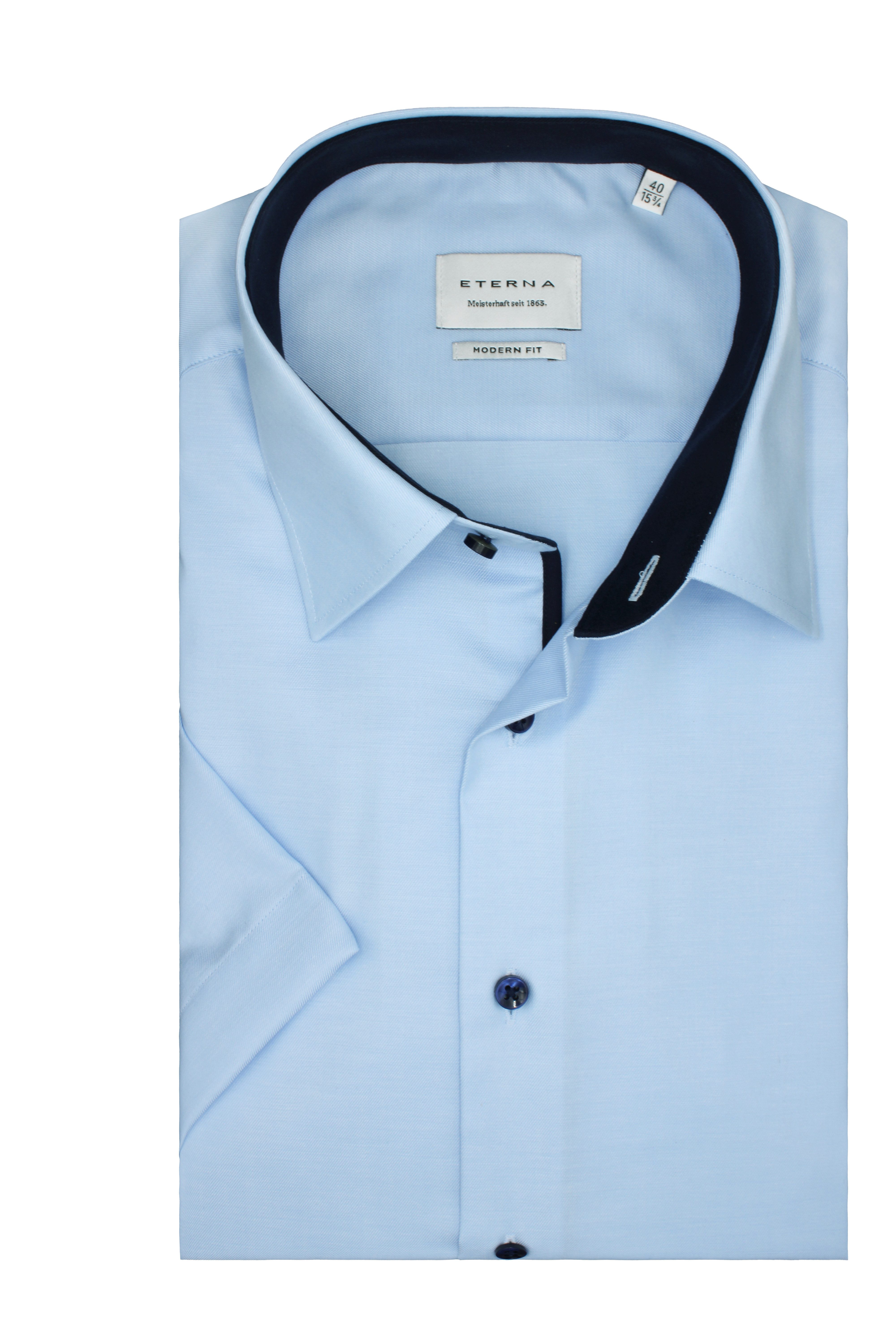 Eterna Kurzarmhemd Modern Fit, 100 % Baumwolle Bügelfrei günstig online kaufen