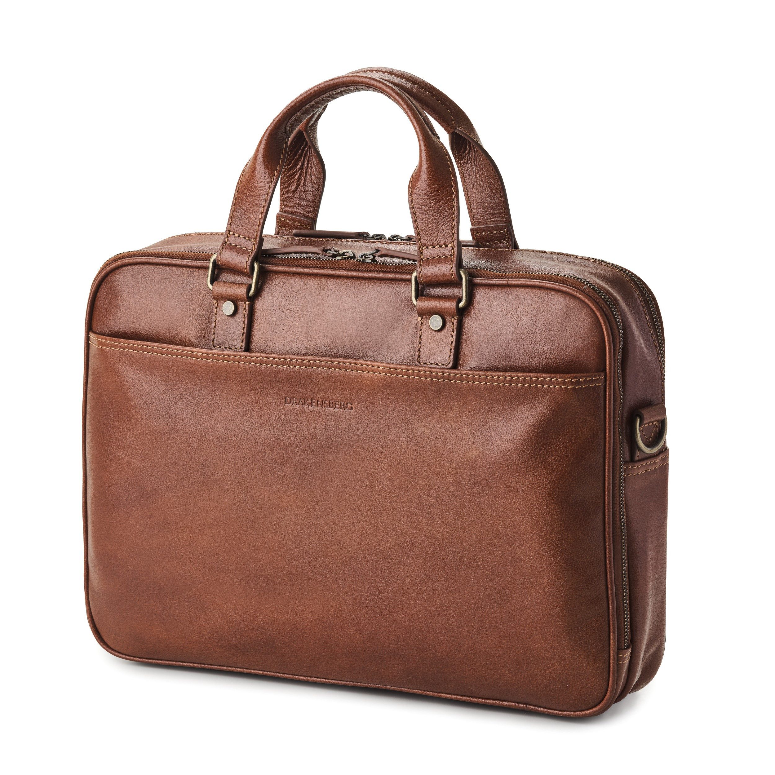 DRAKENSBERG Laptoptasche Aktentasche »Aurelio« Kastanien-Braun, Herren, günstig online kaufen