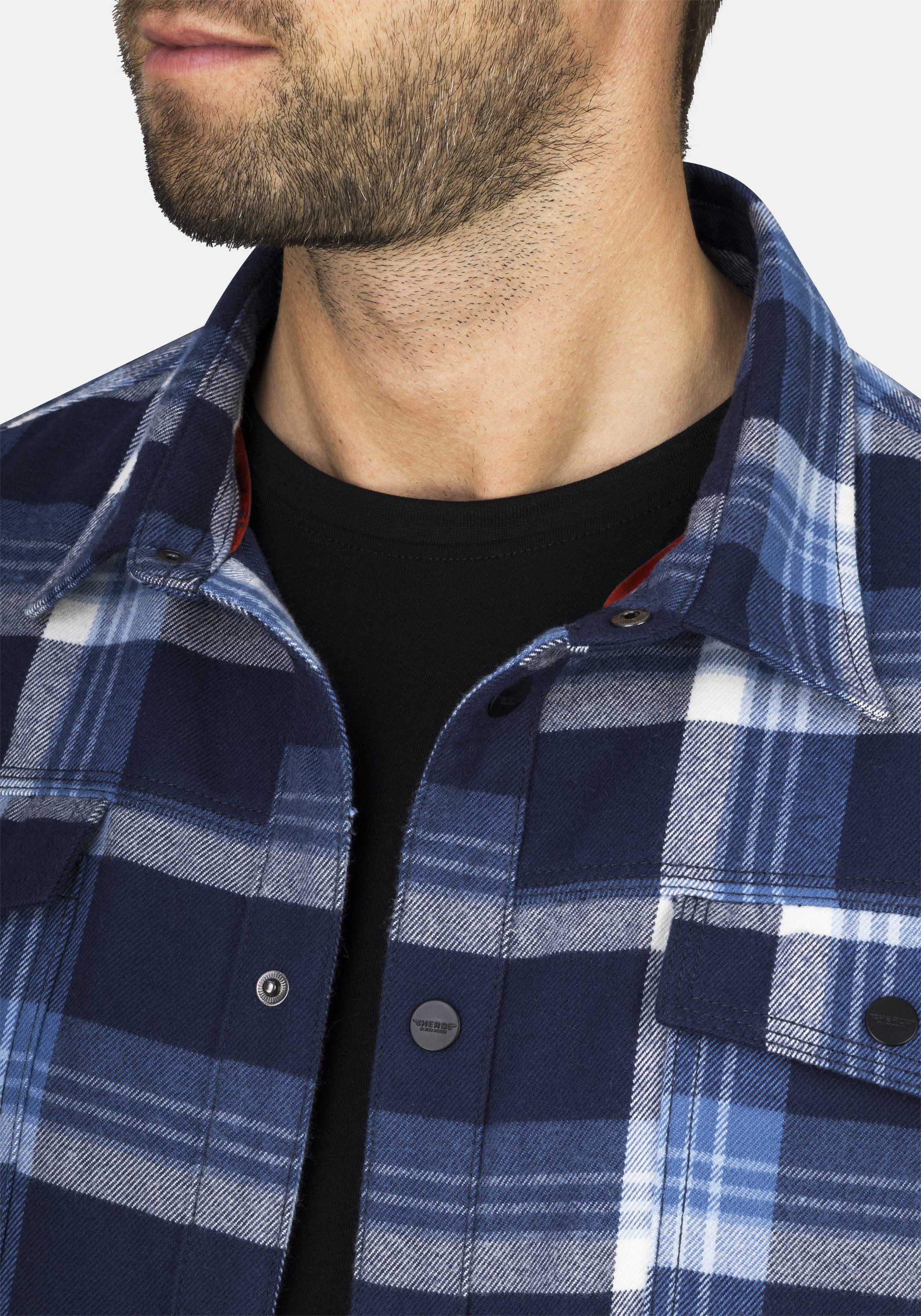 HERO by John Medoox Karohemd Overshirt Workwear Arbeitshemd Arbeitshemd Funktionsqualität für Herren