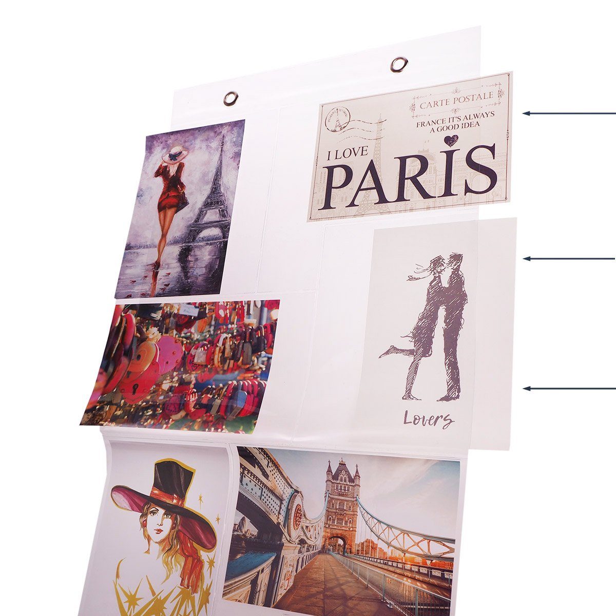 trendfinding Bilderrahmen Collage Fotovorhang mit Ösen für 20 Fotos im Form günstig online kaufen