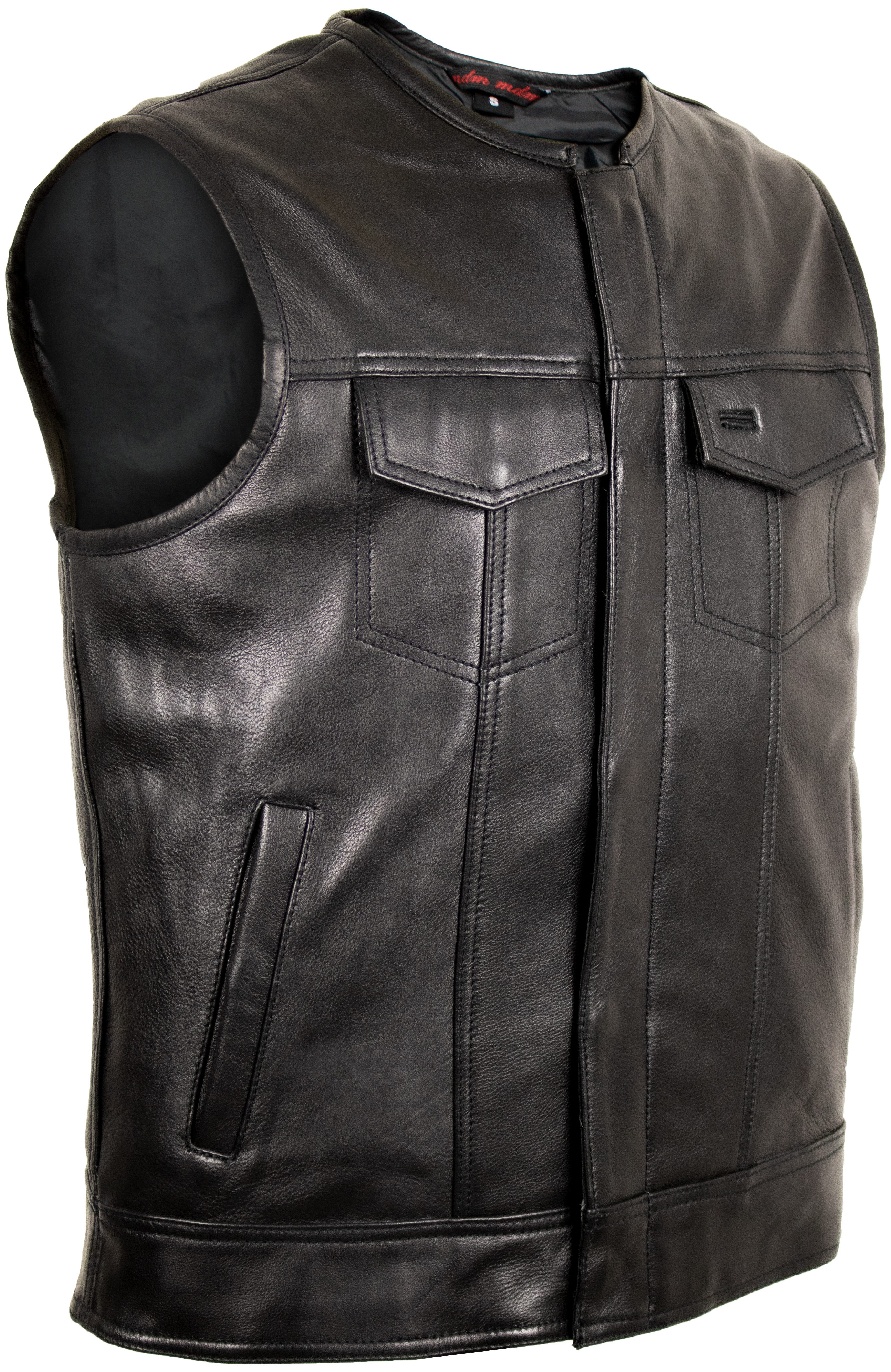 MDM Motorradweste Motorrad Lederweste im Clubstyle günstig online kaufen