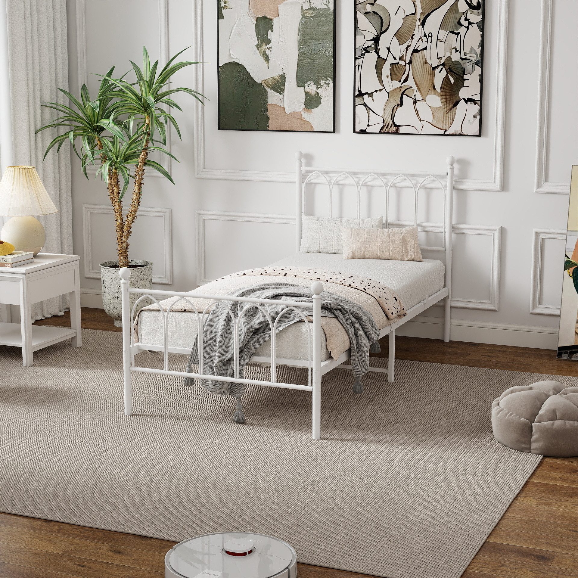 REDOM Metallbett Jugendbett mit Lattenrost ohne Martatze (1-tlg), 90x200 cm günstig online kaufen