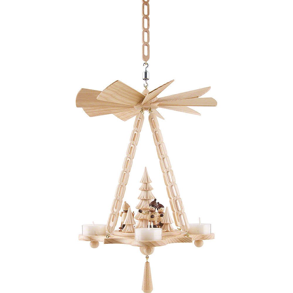 Volkskunstwerkstatt Unger Weihnachtspyramide 1-stöckige Deckenpyramide Waldmotiv (30cm) von Volkskunstwerkstatt Ung