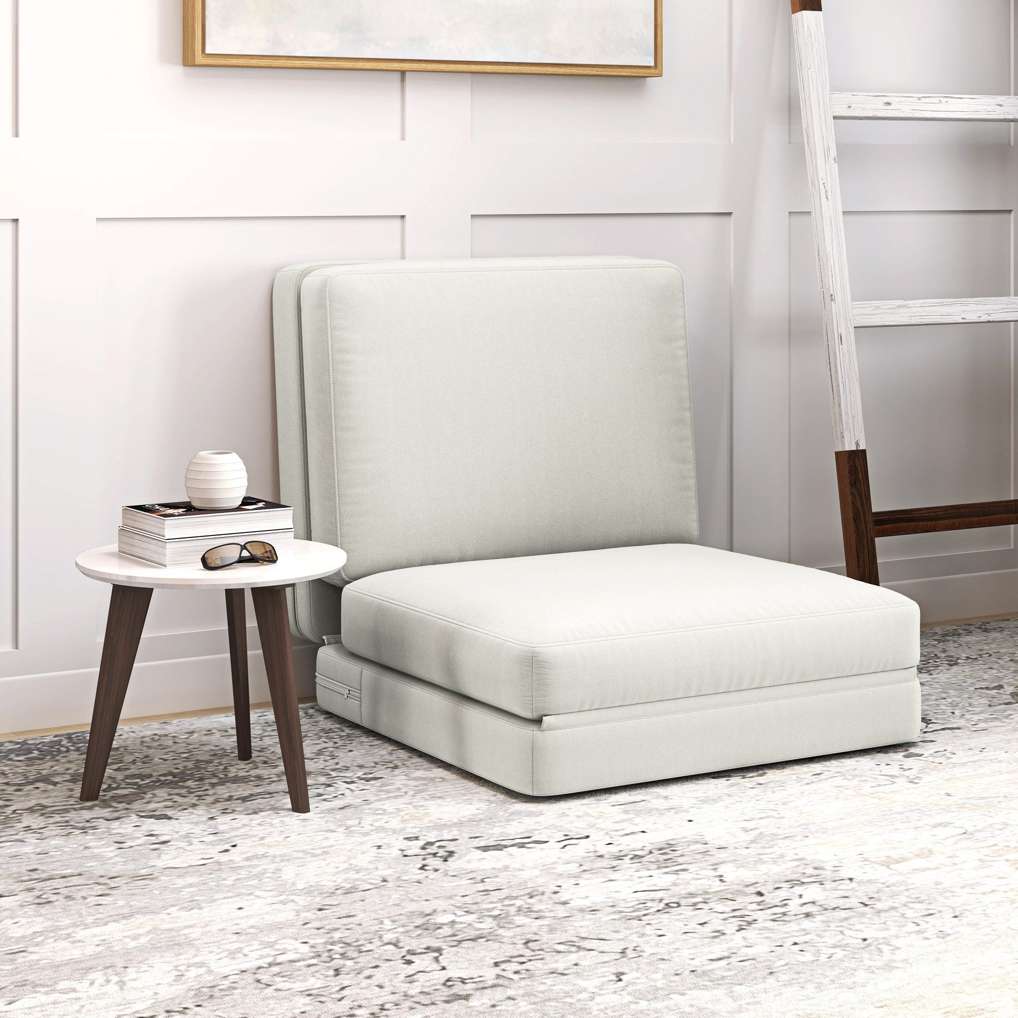 HOMCOM Sitzkissen 3-in-1 Klappbar Schlafsofa mit Samtoptik, bis 240 kg bela günstig online kaufen