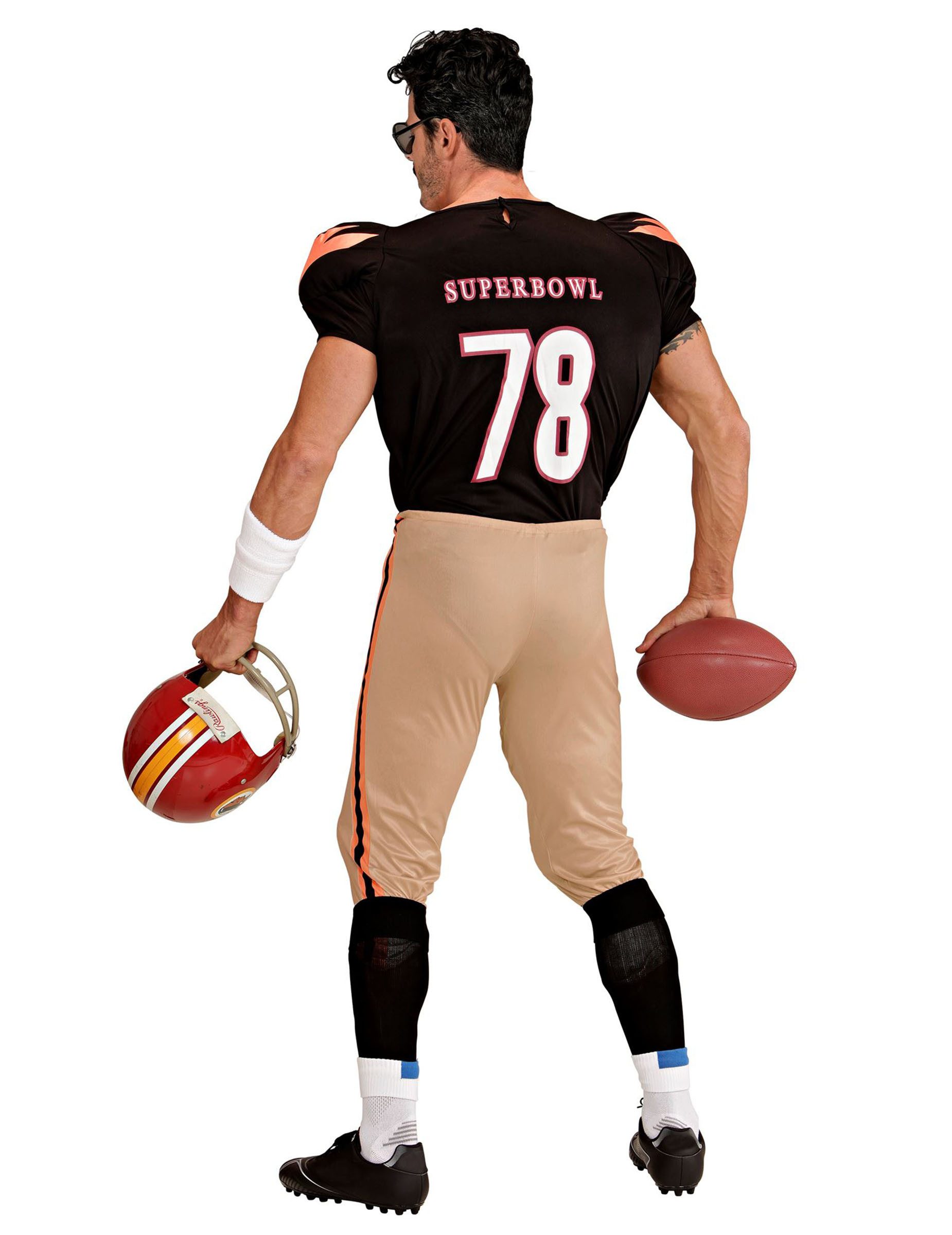 Widmann S.r.l. Kostüm Football Kostüm schwarz-orange-weiss
