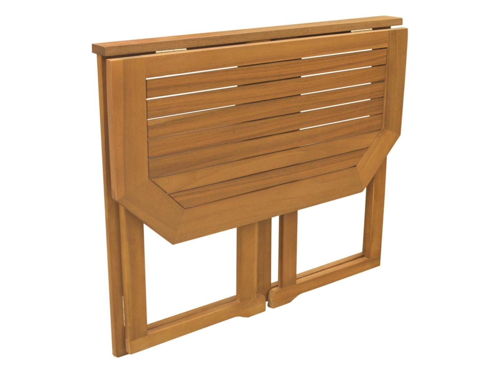 bellavista - Home&Garden® Balkonset platzsparend aus zusammenklappbar Akazienholz, Balkonmöbel Tisch 3-tlg), Alta (Set, Set