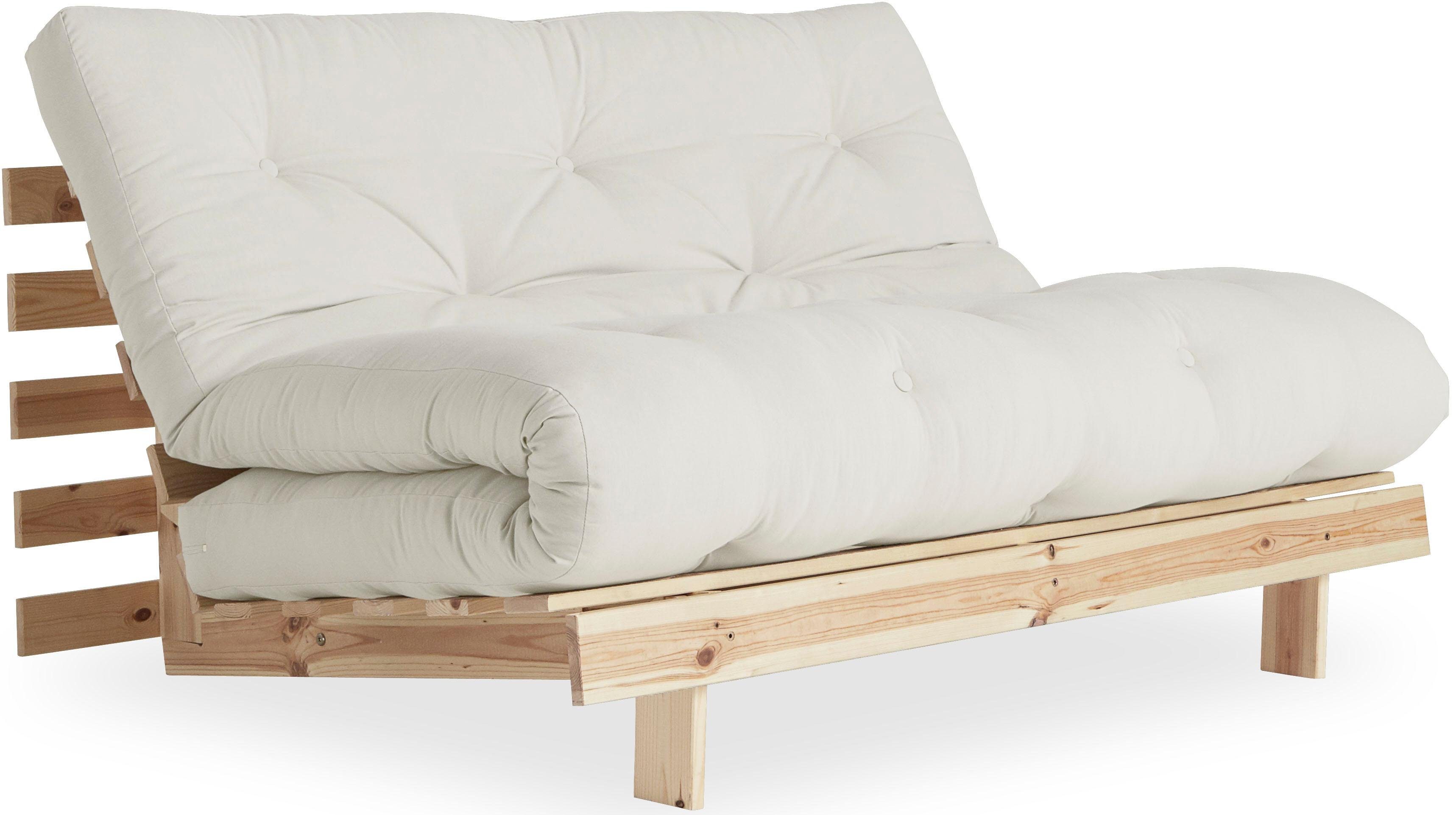 Karup Design Daybett Roots Sofa Bed, Schlafsofa, Bettfunktion, FSC®-Massivholz, Inkl. Futonmatratze, Made in Europe, langlebig, B: 140 oder 160 cm