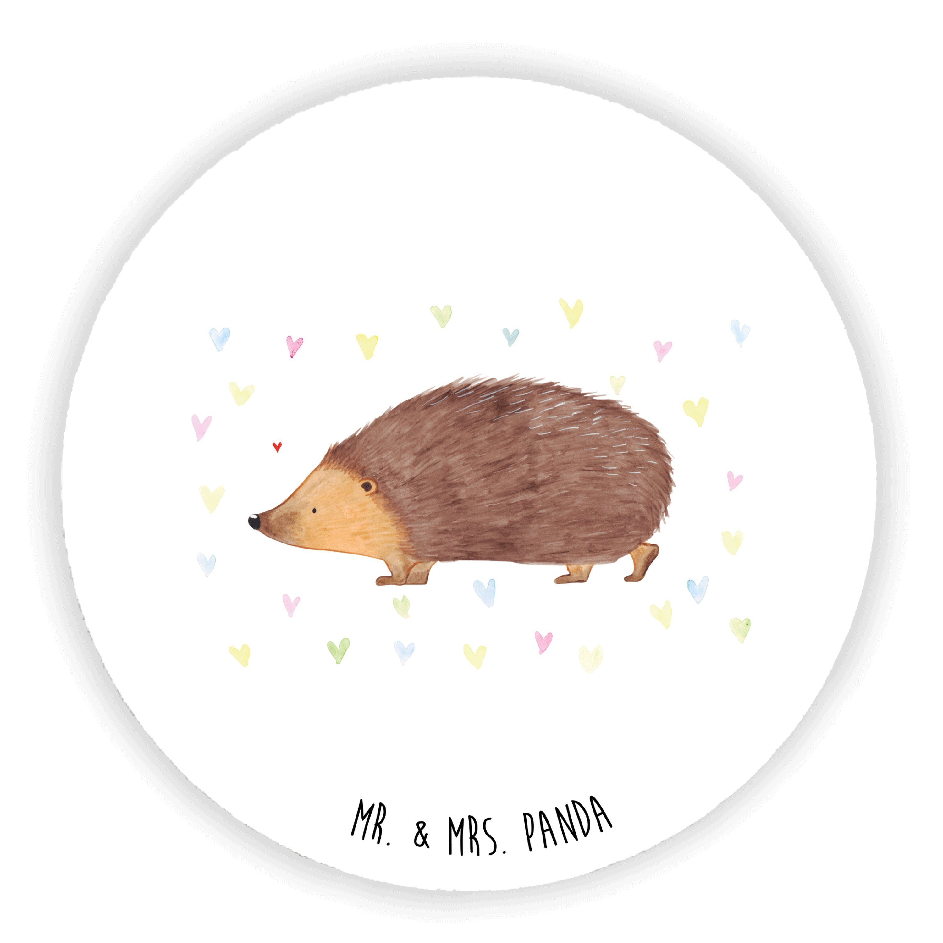 Mr. & Mrs. Panda Igel Herzen Weiß Geschenk, Notiz