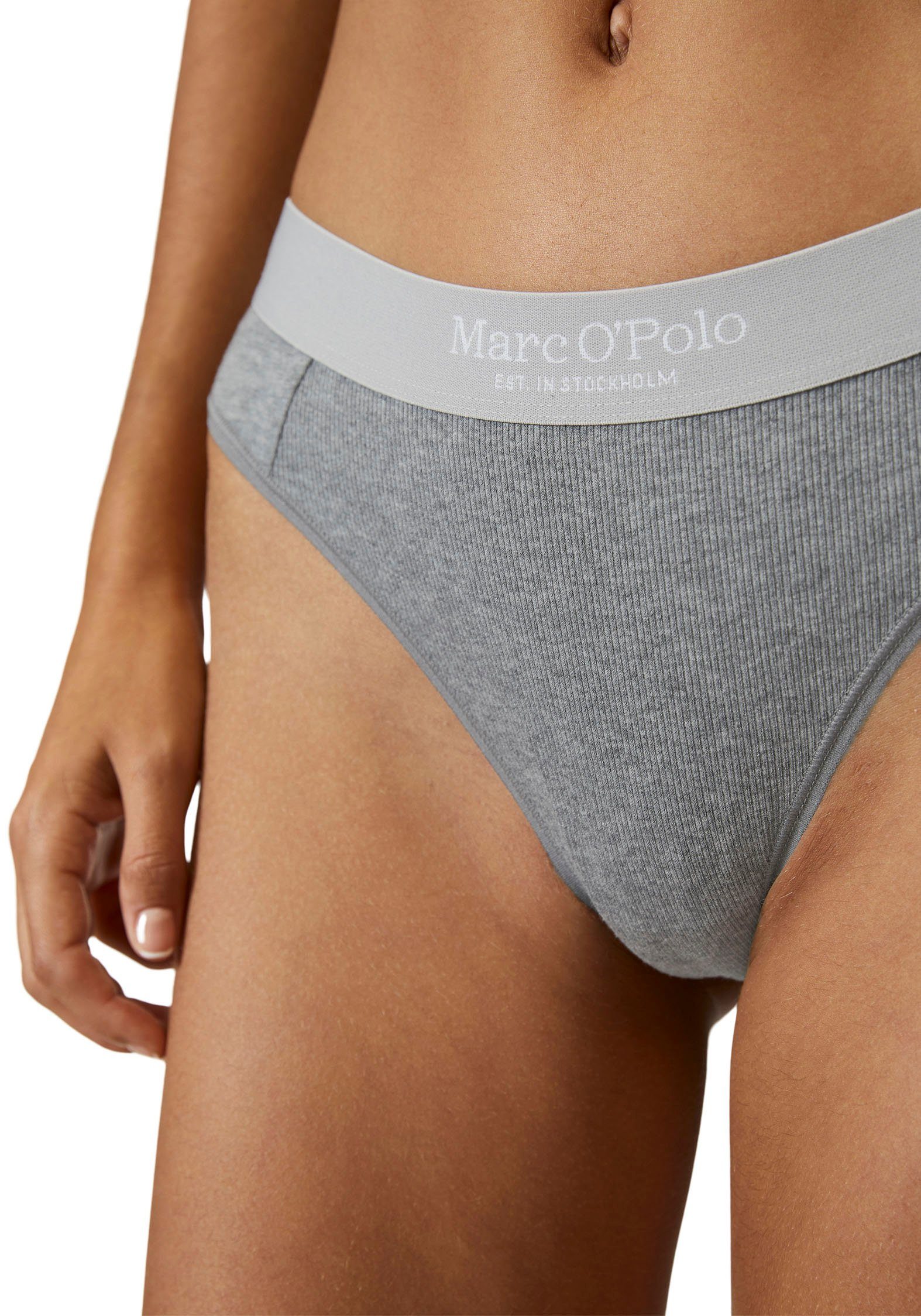 Marc O'Polo Slip Iconic Rib woven (Packung, 2-St) mit feingeripptem, elastischem Bund