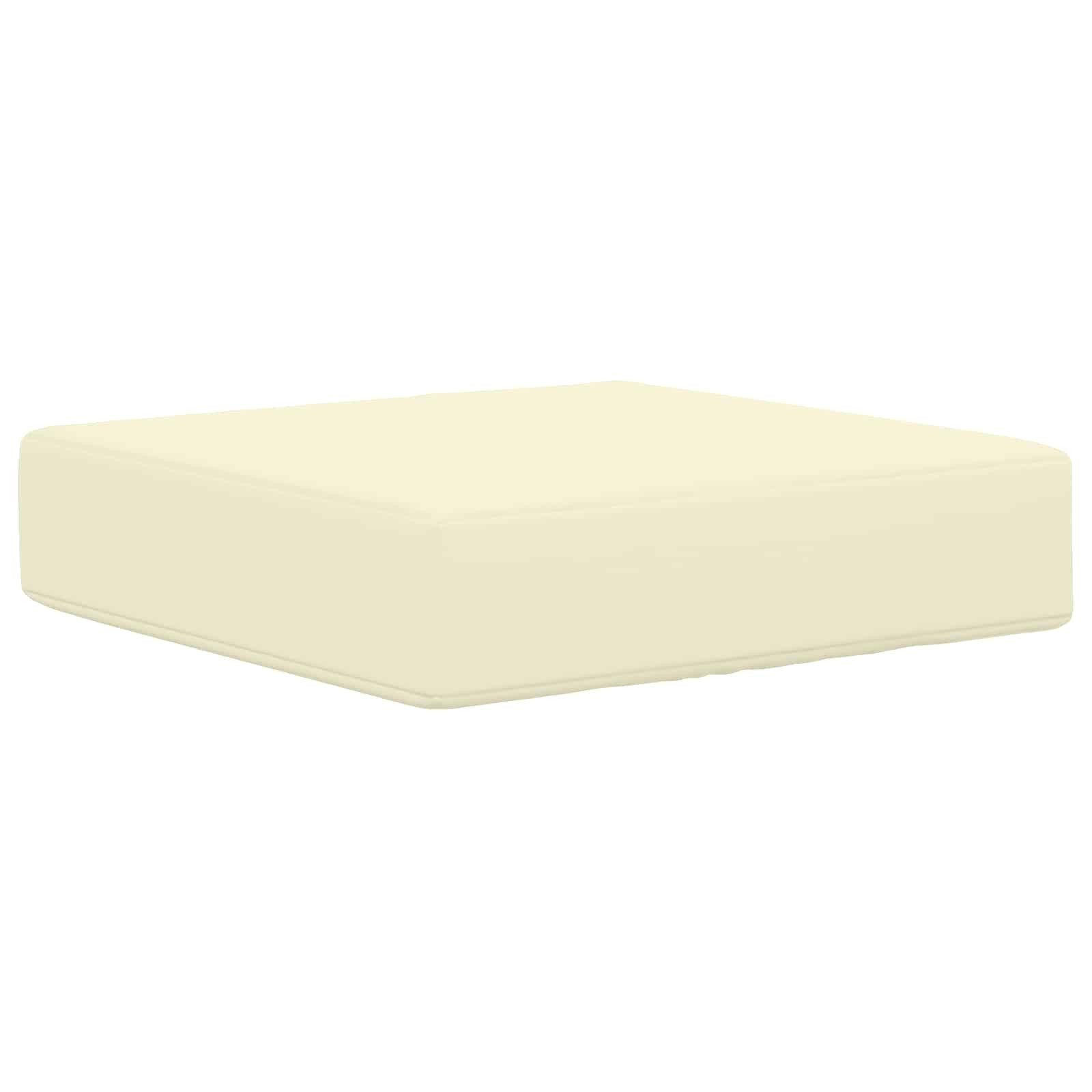 vidaXL Sitzauflage Sitzkissen für Outdoor Creme 40 x 40 x 8 cm 100 % Polyester, (1 St)