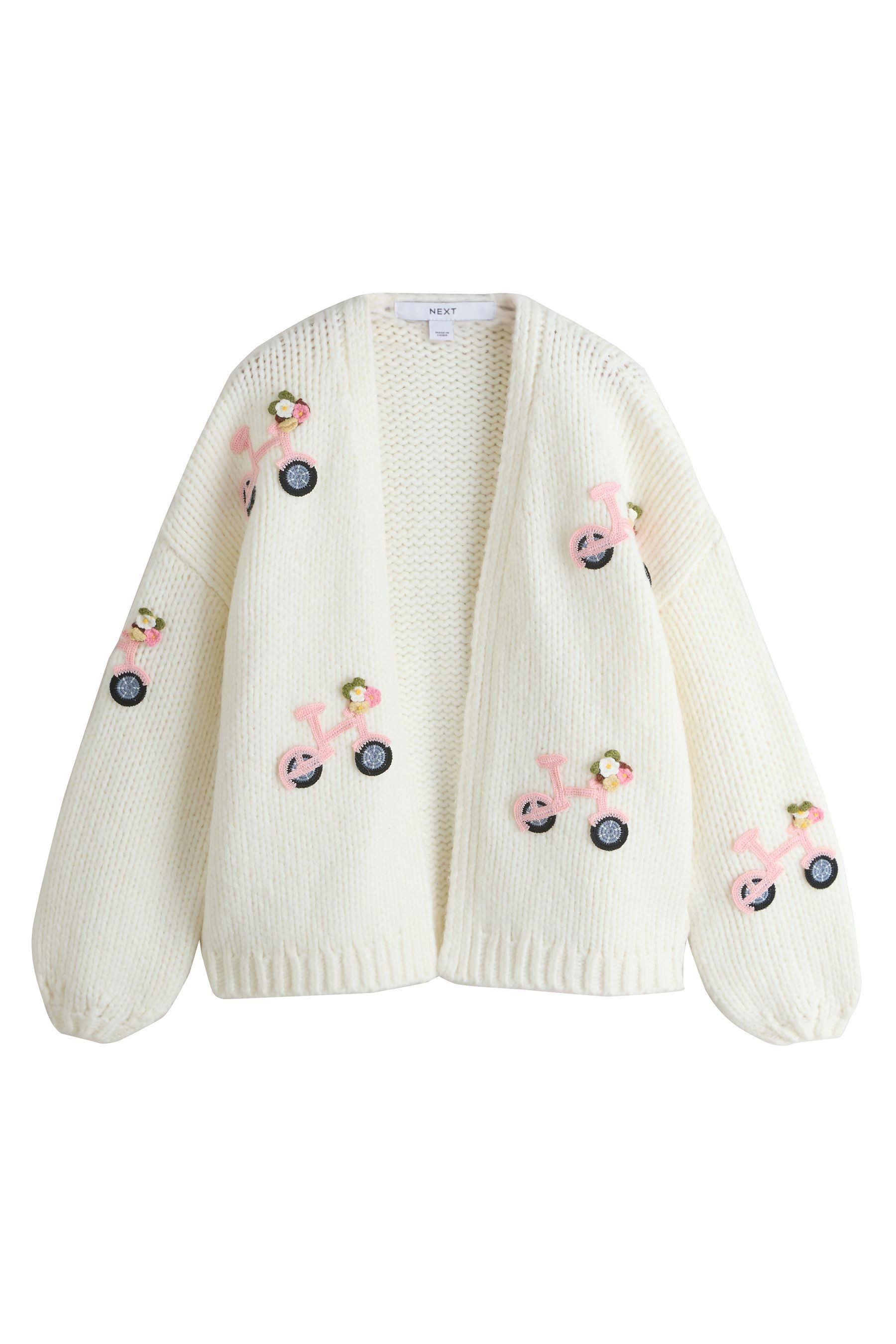 Next Strickjacke Weiche Strickjacke im Grobstrick mit Wolle (1-tlg) günstig online kaufen