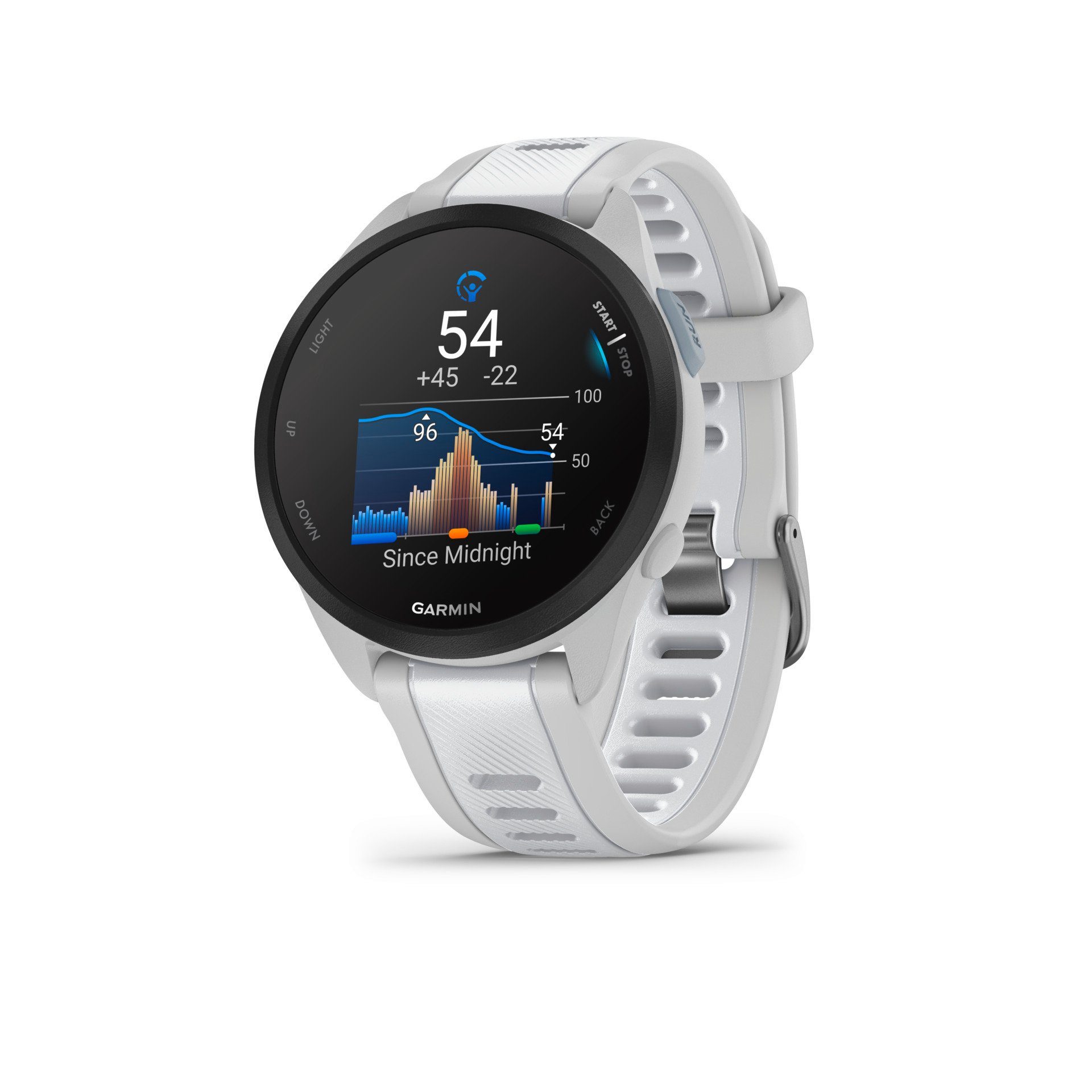 Garmin Forerunner 165 Smartwatch (3,04 cm/1,2 Zoll), smarte Laufuhr, Garmin Coach, Tracknavigation, Wettkampfkalender