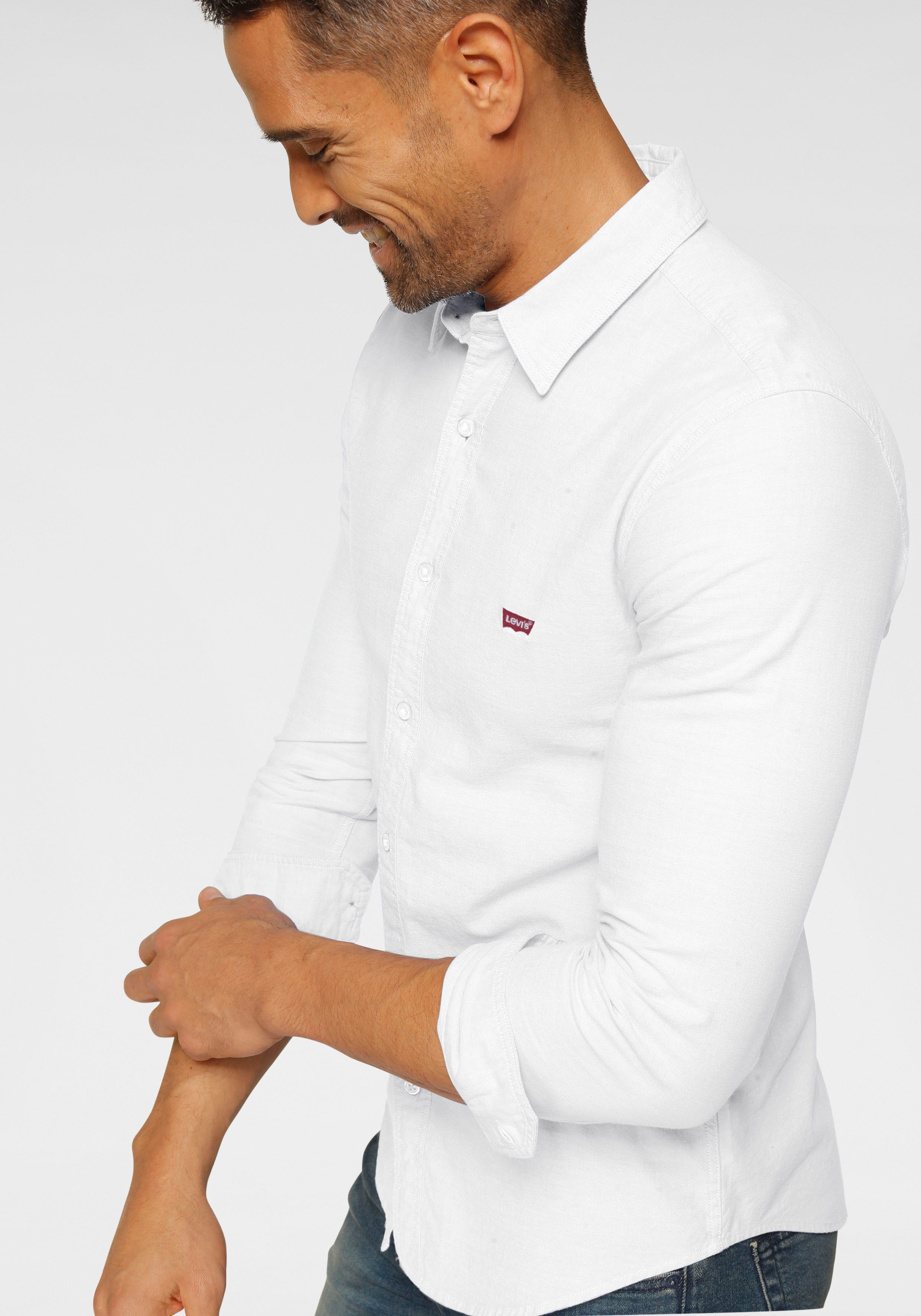 Levi's® Jeanshemd BATTERY HM SHIRT SLIM mit Logobadge