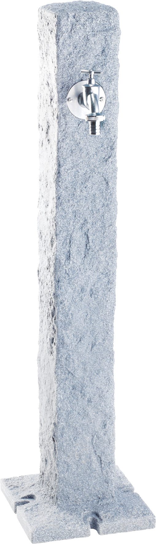 GARANTIA Regentonne GRANIT Wasserzapfsäule lightgranite inkl. Chrom-Auslaufhahn