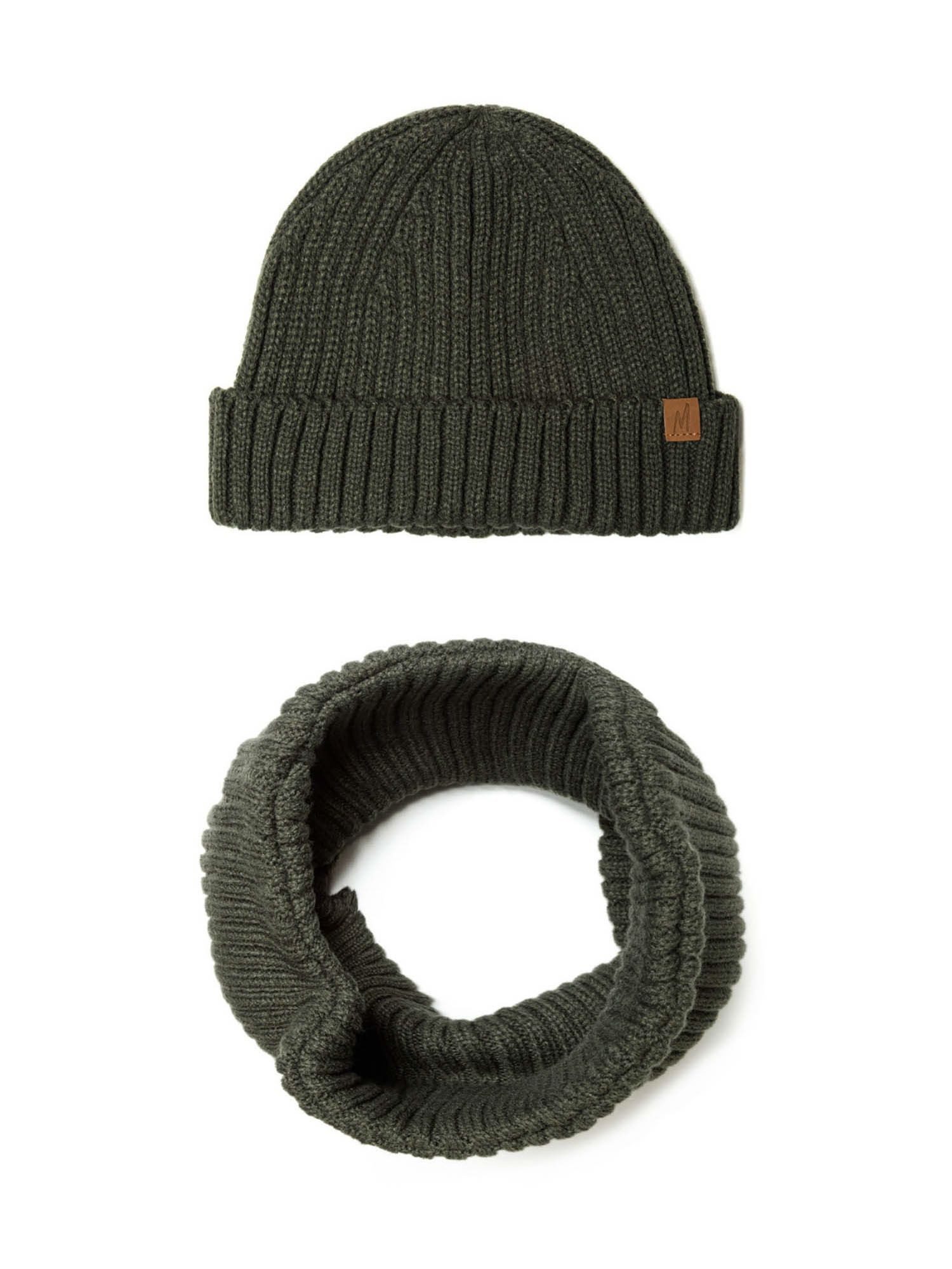 MINOTI Mütze & Schal für Jungen, Winterset mit Beanie und Loop (Set, 2-tlg., Mütze und Loop) aus Rippstrick