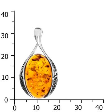 OSTSEE-SCHMUCK Kettenanhänger - Annika - Silber 925/000 - Bernstein (1-tlg)