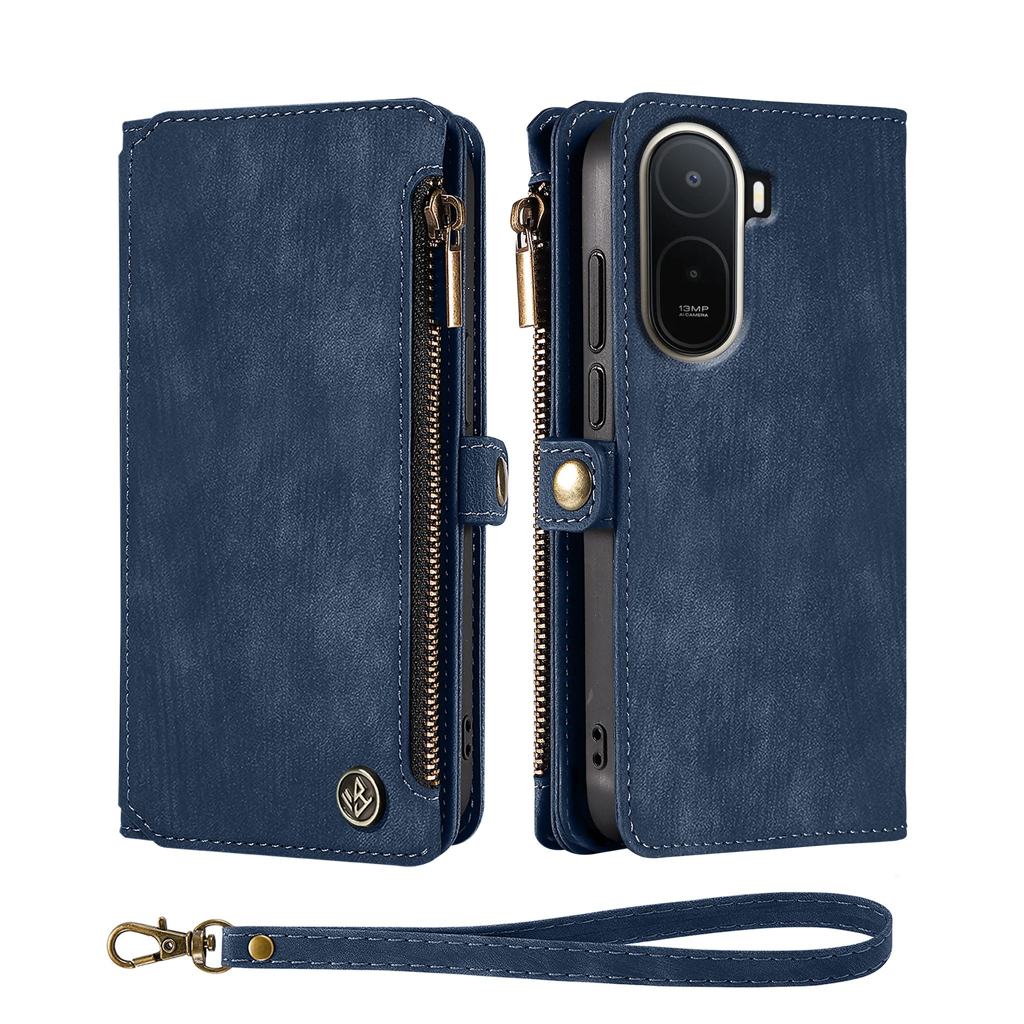 Tec-Expert Handyhülle Geldbörse Hülle mit RFID Schutz für Xiaomi Redmi A7 Pro 6.9 Zoll, 6.9, Klapphülle Cover Case mit Kartenfach Geldfach Münzfach – Bild 2 von 5