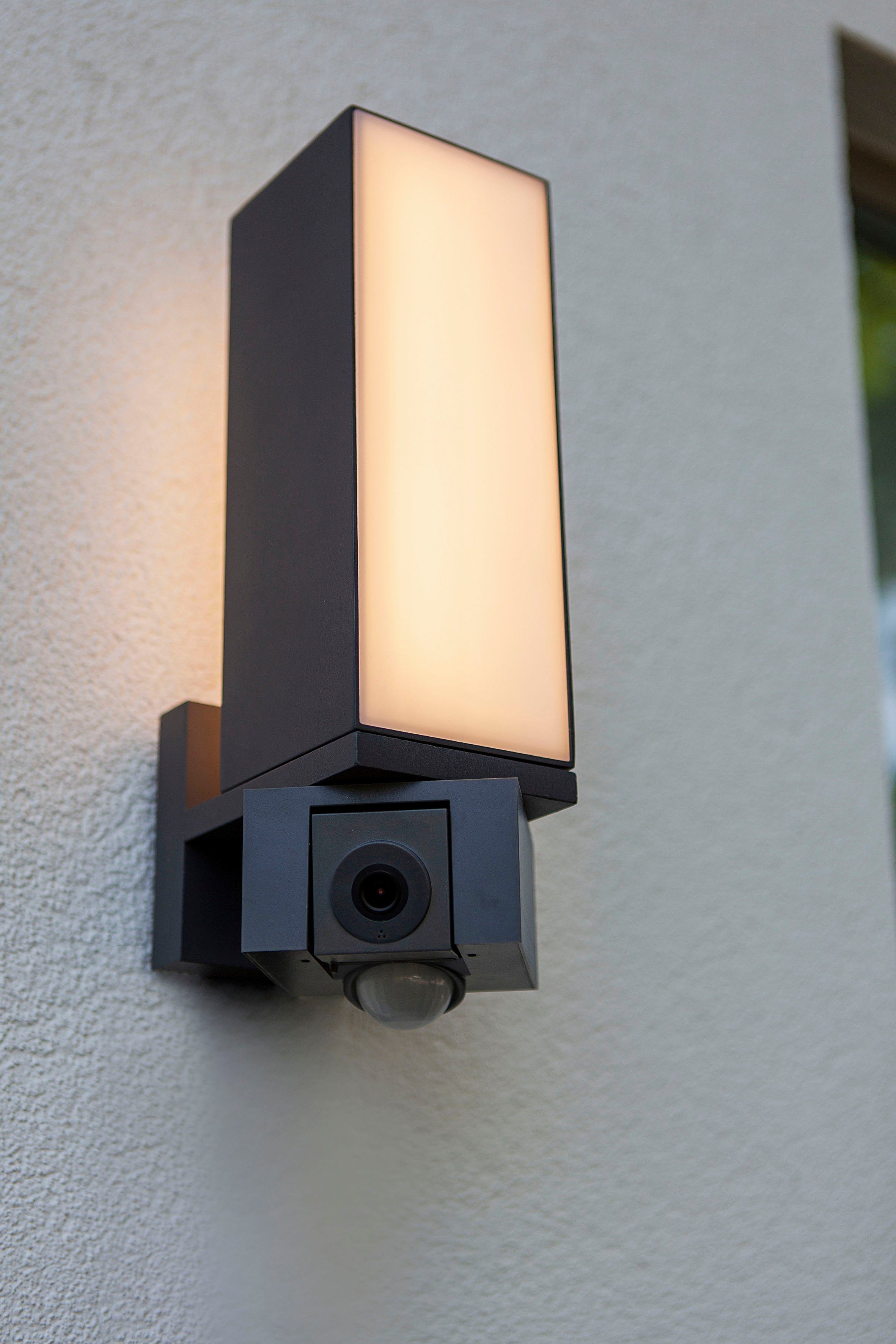 fest LED LED-Leuchte Smart-Home integriert, CUBA, Kameraleuchte LUTEC Smarte