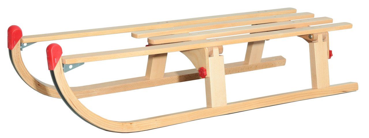 Lenkschlitten Line cm Trend 110 mit Holz-Faltschlitten Zugseil klappbar