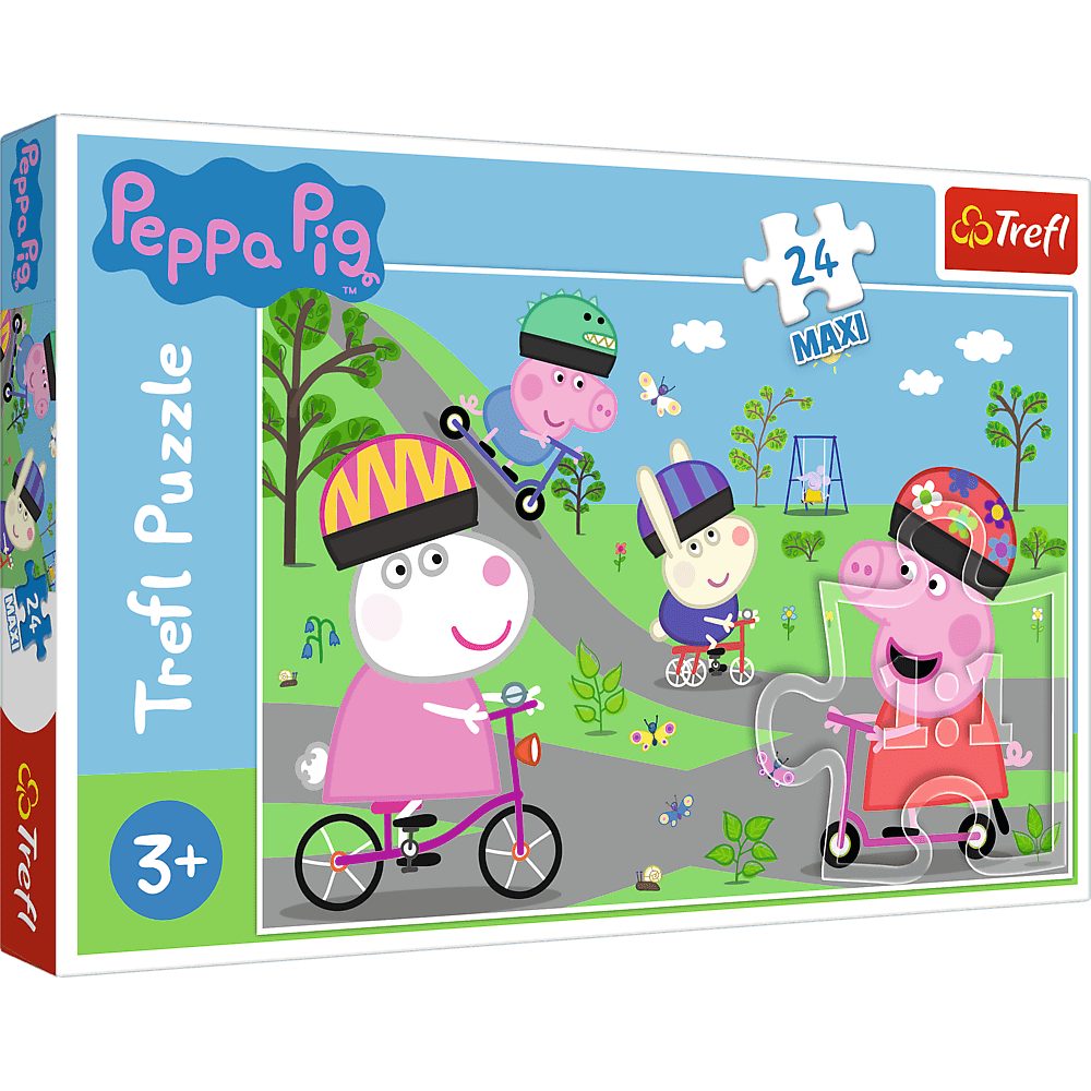 Trefl Puzzle Peppa Pig Aktivitäten 24 Teile Maxi Puzzle, 24 Puzzleteile