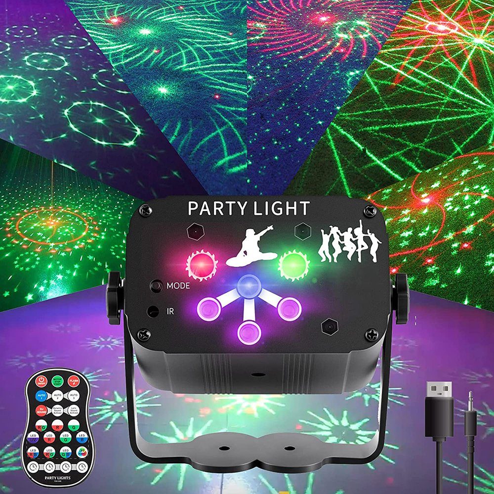 GelldG Discolicht Partylicht Discolicht Discokugel LED Party Lichter mit Musikgesteuert