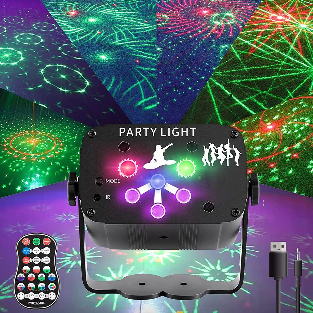 GelldG Discolicht Partylicht Discolicht Discokugel LED Party Lichter mit  Musikgesteuert