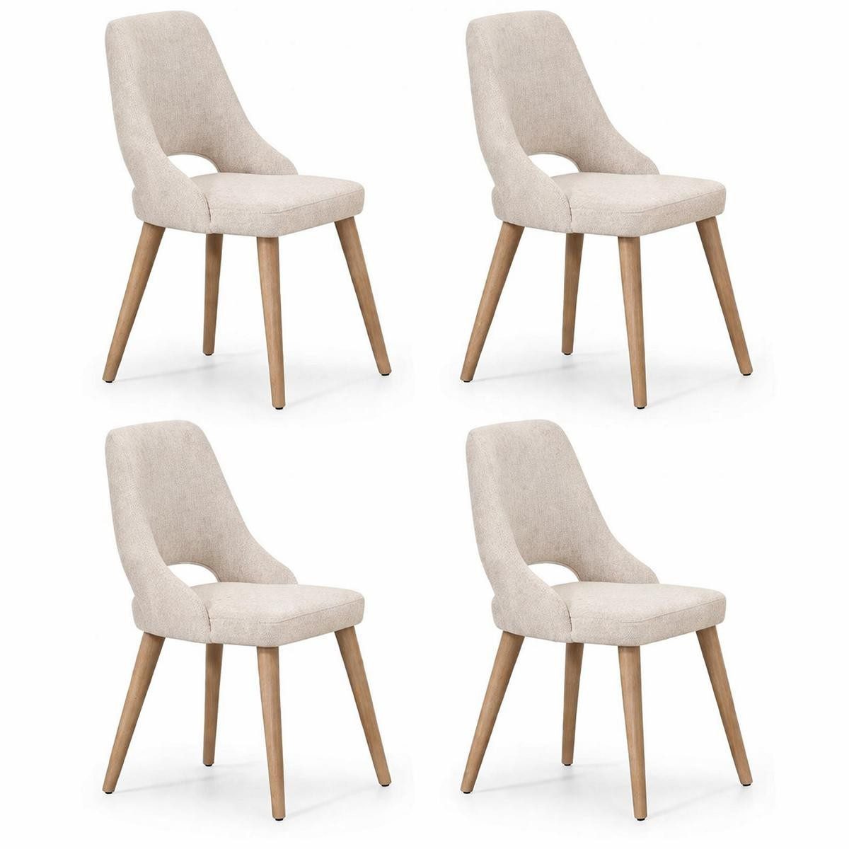 Xlmoebel Polsterstuhl Set aus 4 modernen Stühlen für das Esszimmer mit beigem (4er-Set, 4 St), Made in Europa