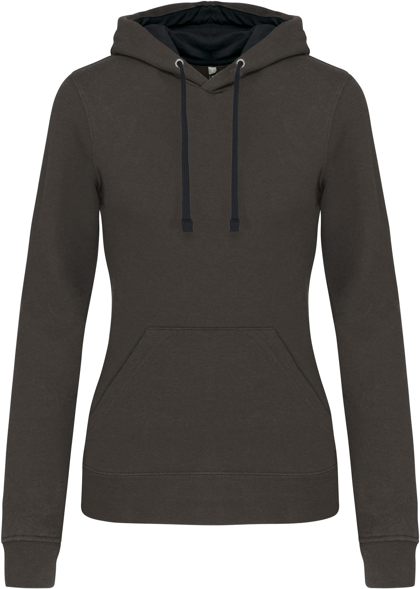 Kariban Kapuzenpullover Damen-kapuzensweatshirt bicolor