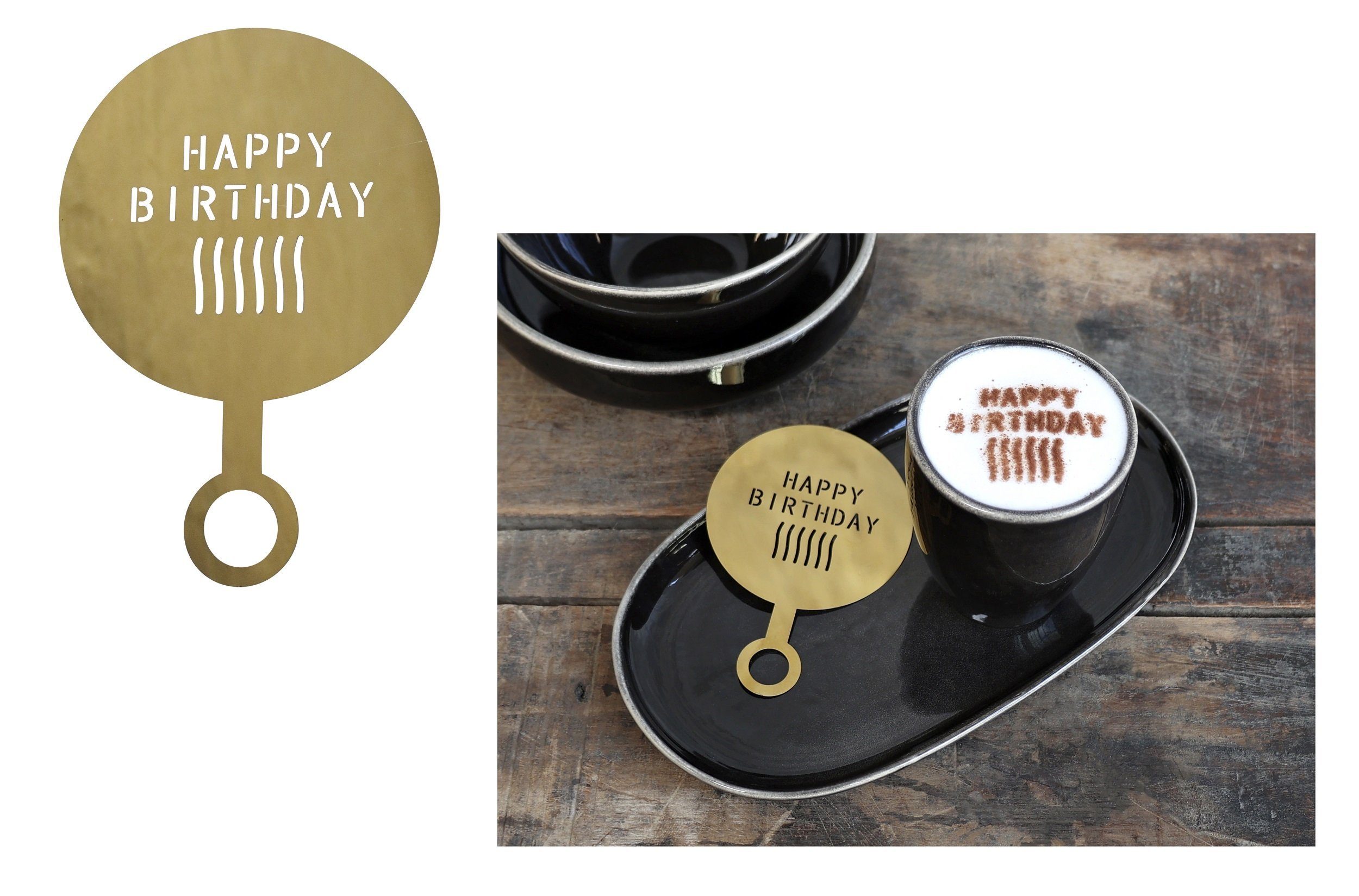 Chic Antique Motivschablone Kaffee Schablone Happy Birthday Chic Antique 61644-13