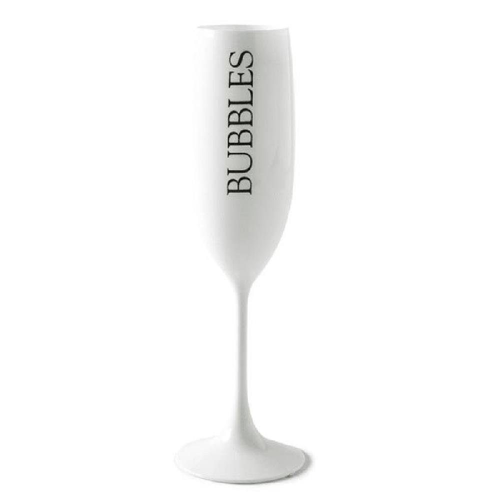 Sektglas weißes Champagnerglas Bubbles