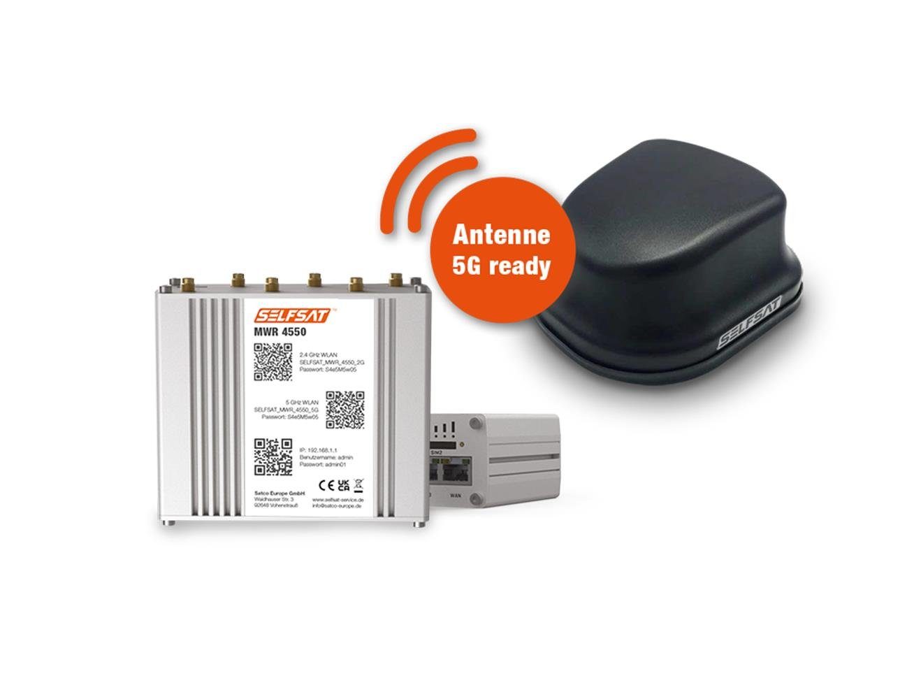 SELFSAT MWR 4550 (4G / LTE & WLAN Internet Router bis 300 Mbps inkl. Mobilfunkantenne