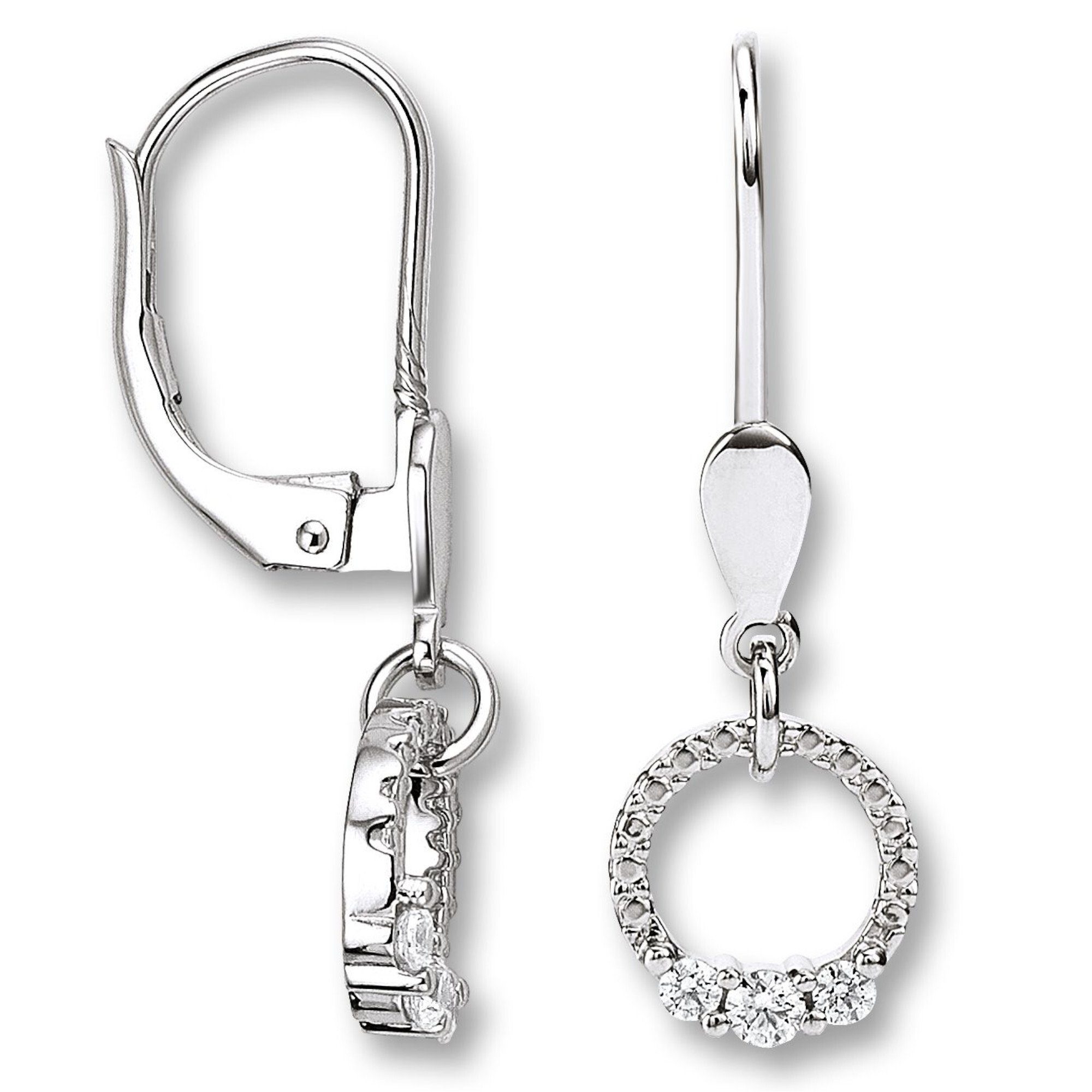 ONE ELEMENT Paar Ohrhänger Zirkonia Ohrringe Ohrhänger aus 333 Weißgold, Za günstig online kaufen