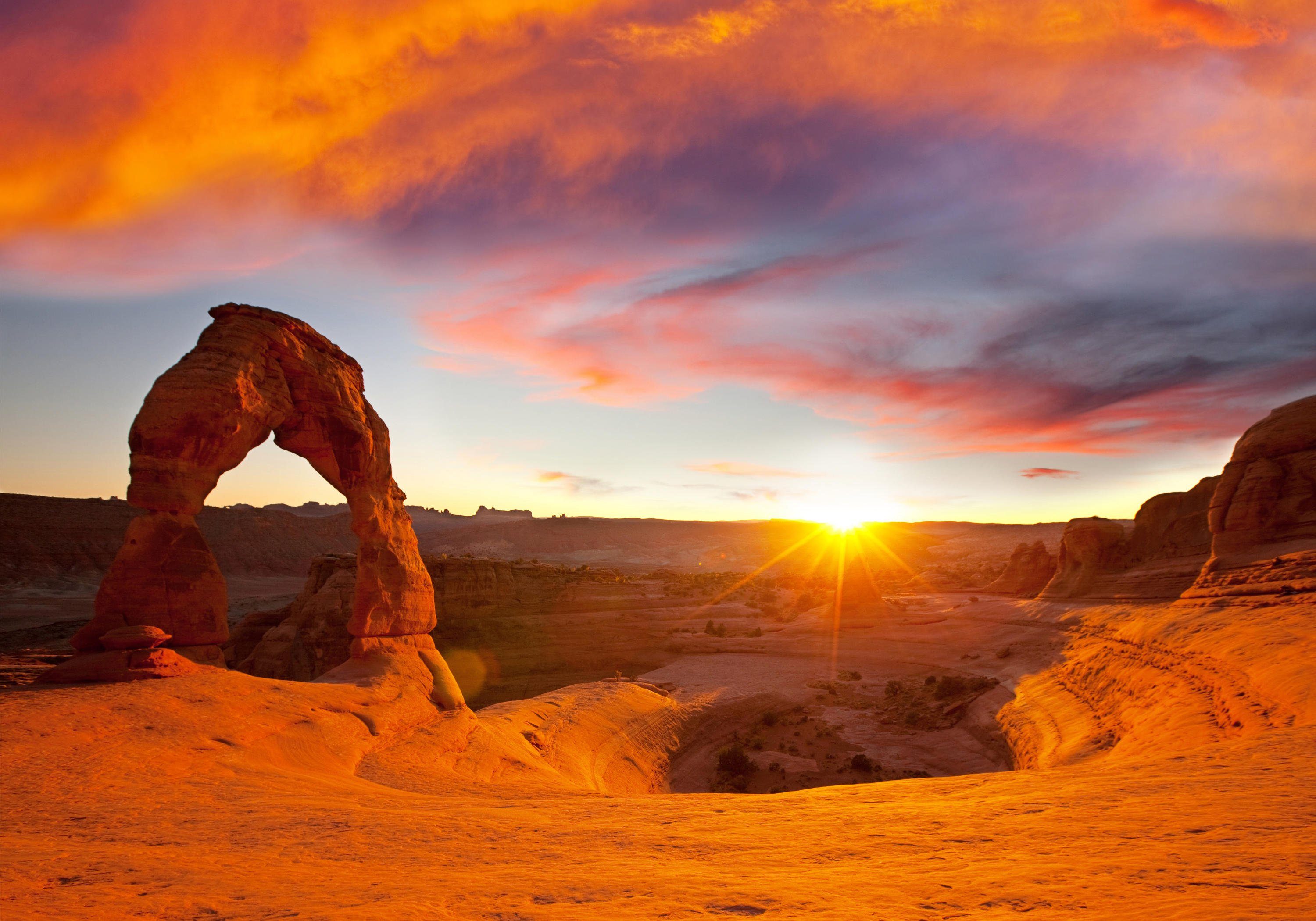 wandmotiv24 Fototapete Delicate Arch, glatt, Wandtapete, Motivtapete, matt, Vliestapete