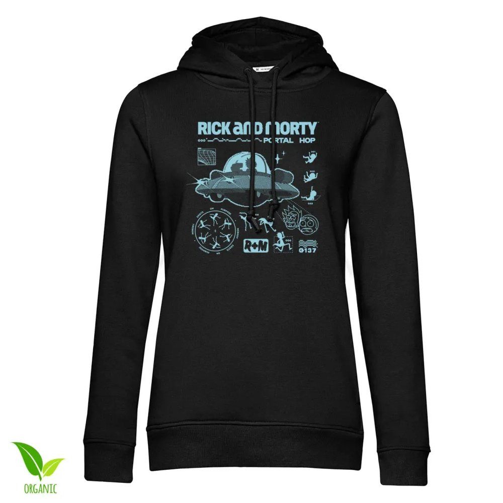 Rick and Morty Hoodie Portal Hop Girly Hoodie
