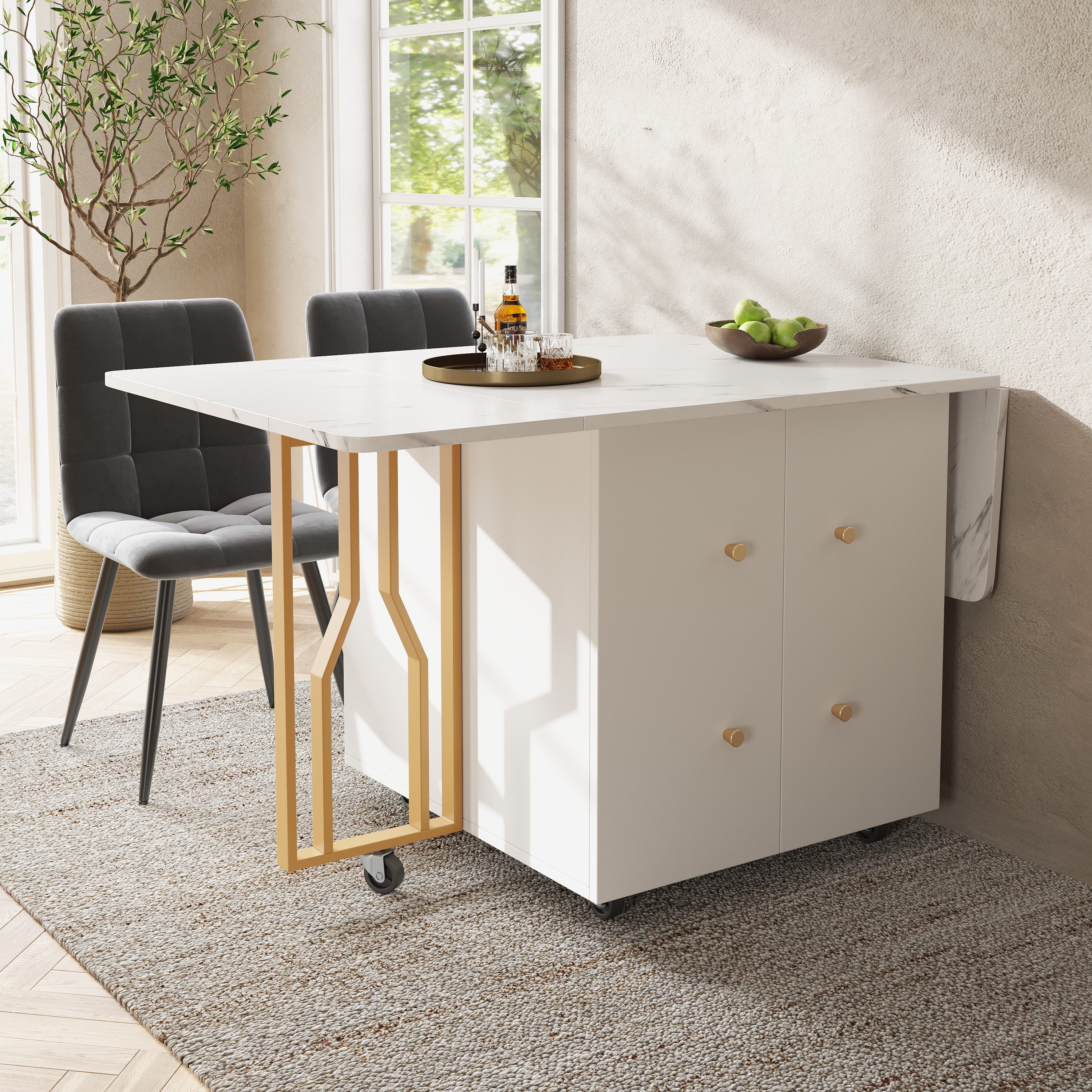 Flieks Esstisch mit klappbare Tischplatte und günstig online kaufen