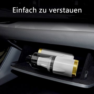 REDOM Akku-Handstaubsauger Handstaubsauger Autostaubsauger Hand Auto Akku Staubsauger Kabellos, 120,00 W, Beutellos, Faltbar 3 in 1 Funktional 4500Pa 4000mA-Akku Wohnungen Auto mit Licht