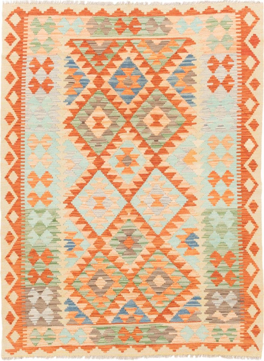 Outlet-Versandhandel Orientteppich Kelim Afghan 132x177 mm Nain Handgewebter rechteckig, Orientteppich, 3 Höhe: Trading