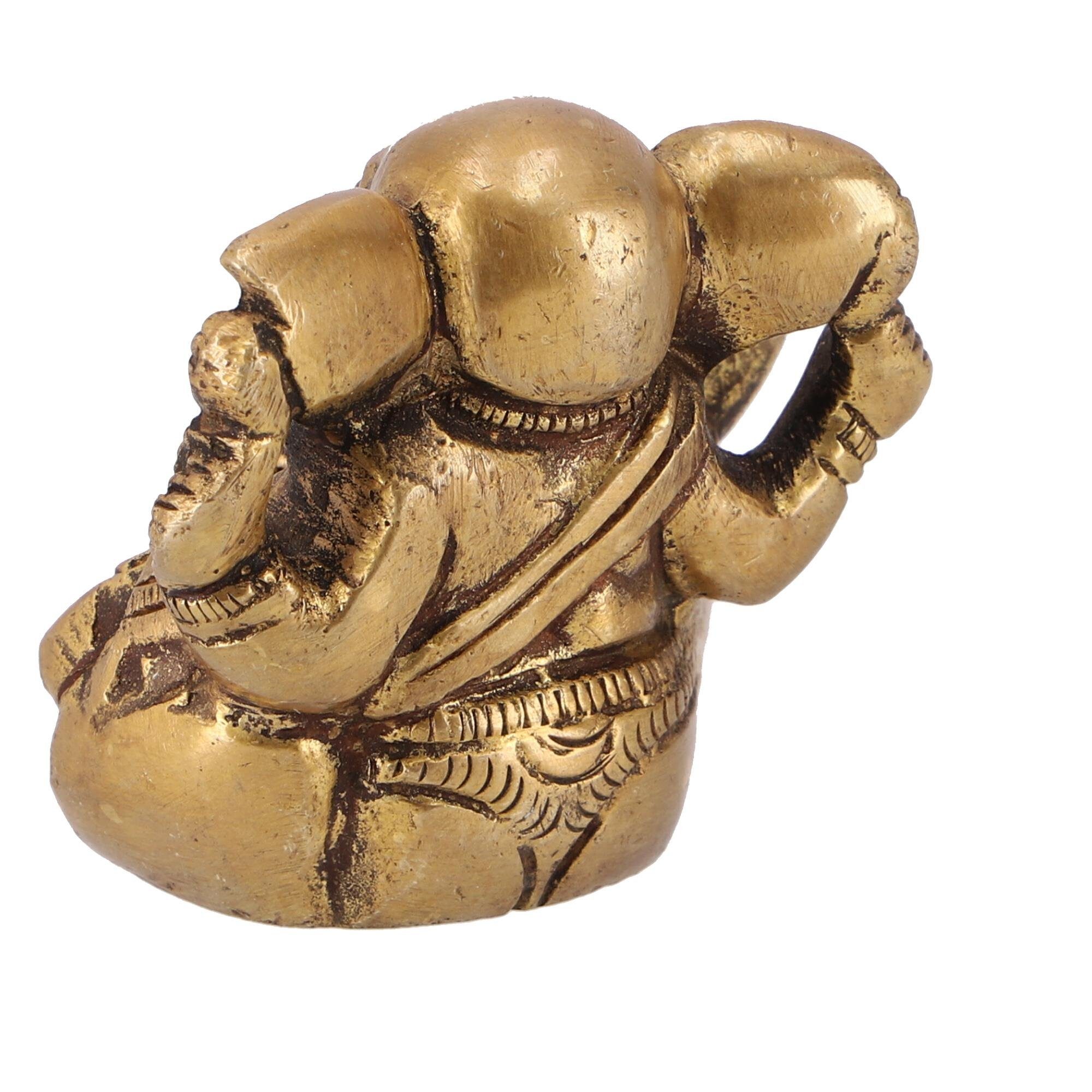 Ganesha Ganesha Dekofigur Baby Messingfigur Guru-Shop 5,5.. Statue,