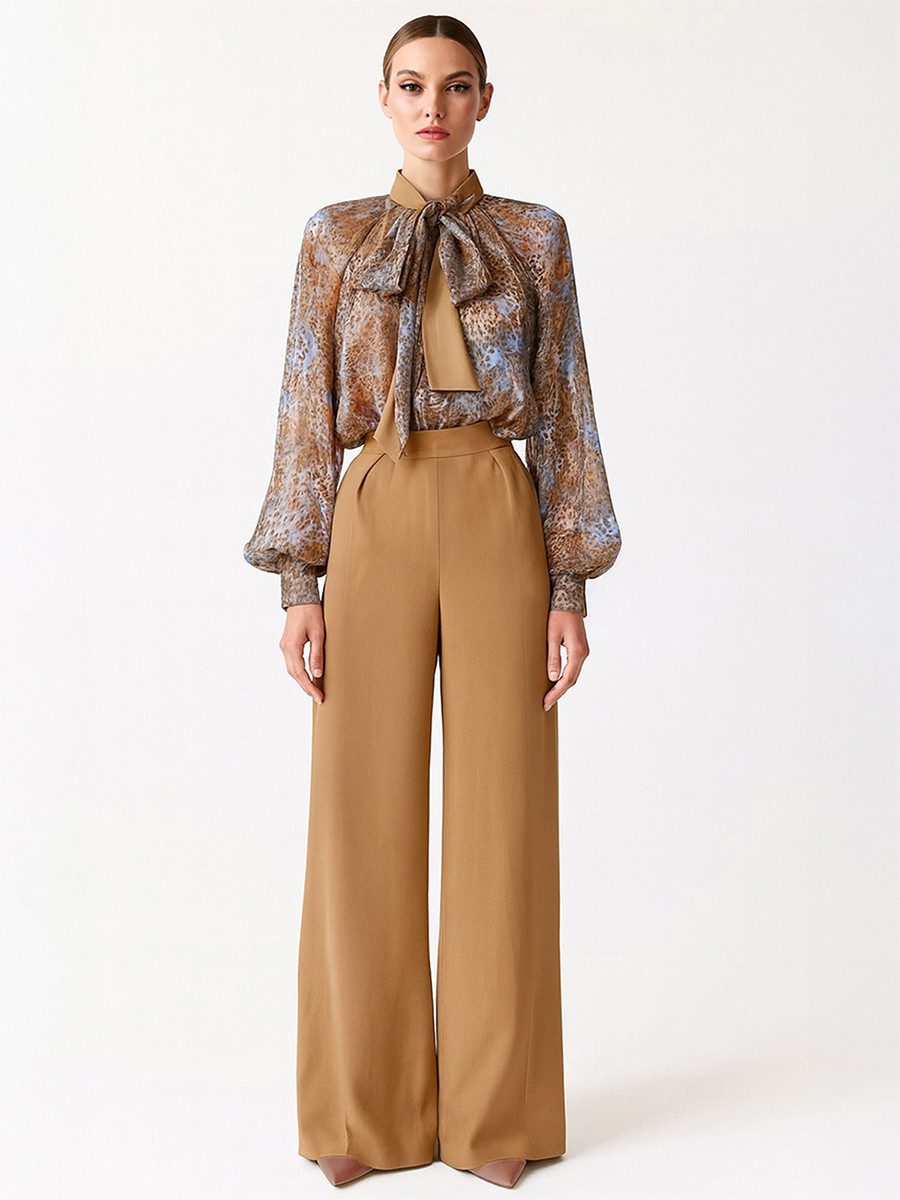 RUA & RUA Marlene-Hose aus Crepe de Chine Seide Seidenhose