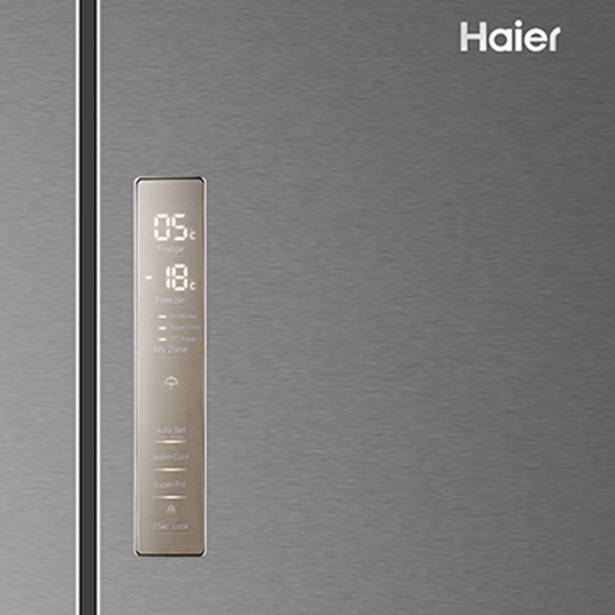 Haier Kühlschrank silber HB17FPAAA, 190 cm hoch, 70 cm breit, MyZone Fach:  0 Grad Zone, Frischezone, Defrost, Quick Cool.