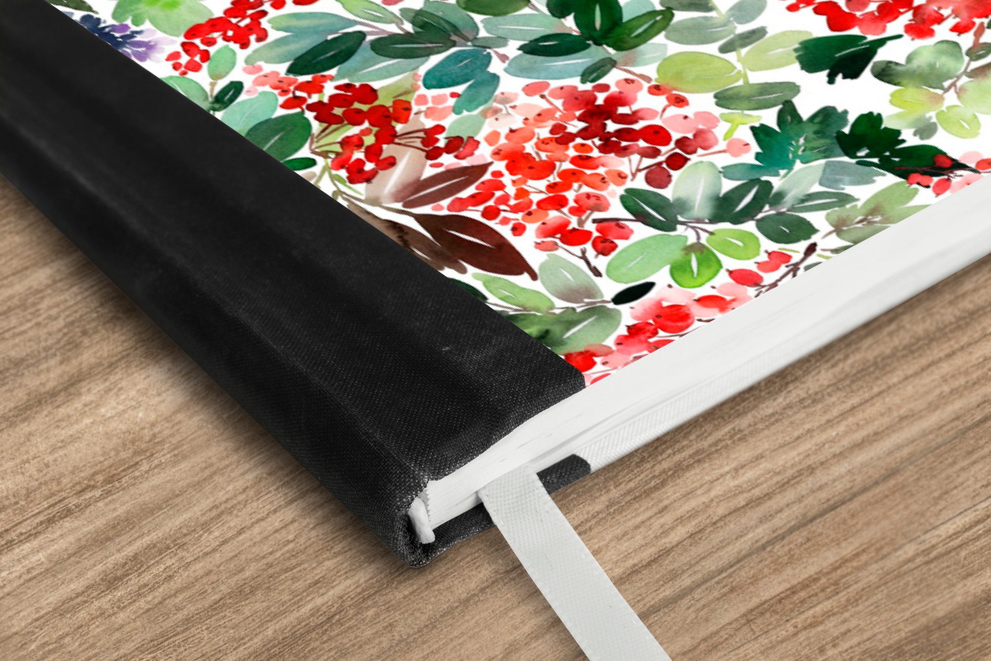 Thumbnail - MuchoWow Notizbuch Weihnachten - Aquarell - Rot, Notebook, Notizblock a5, Tagebuch, Journal Liniert