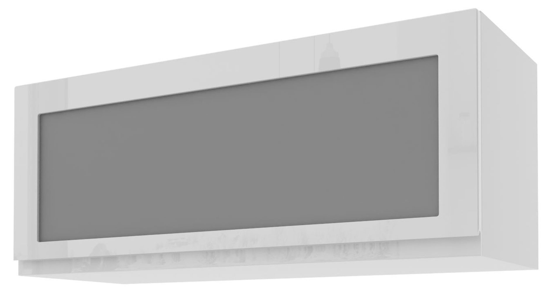Feldmann-Wohnen Klapphängeschrank Florence (Florence, 1-St) 90cm Front- & Korpusfarbe wählbar grifflos 1-türig mit Glaseinsatz