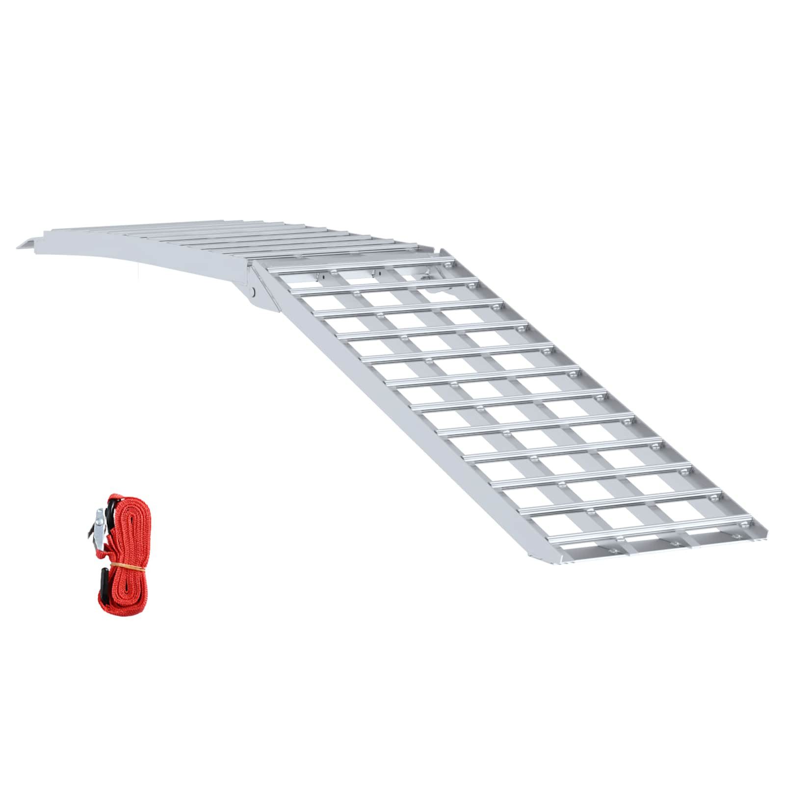vidaXL Laderampe Motorradrampe 680 kg Silber 680 kg Aluminium (1-St)